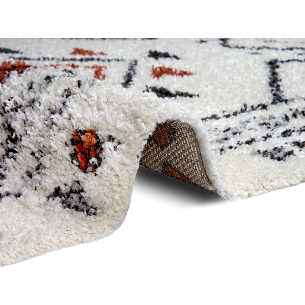 HANSE Home Hochflor-Teppich »Hurley«, rechteckig, Ethno Look, Boho Design,weich durch Microfaser,Robust,Pflegeleicht