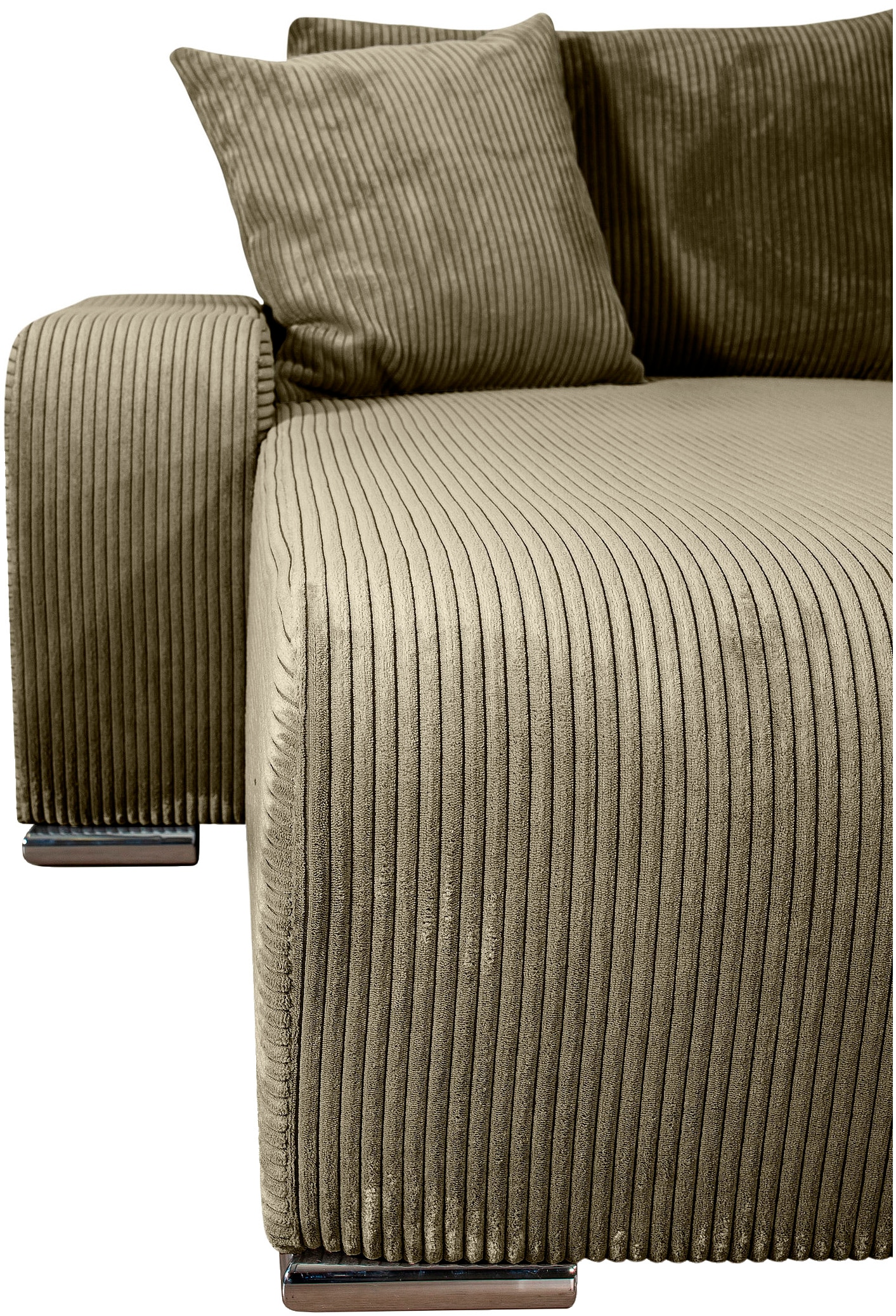 COLLECTION AB Wohnlandschaft »Paola U-Form«, mit Schlaffunktion, Stauraum, Zierkissen und Bonnellfederkern, Cord