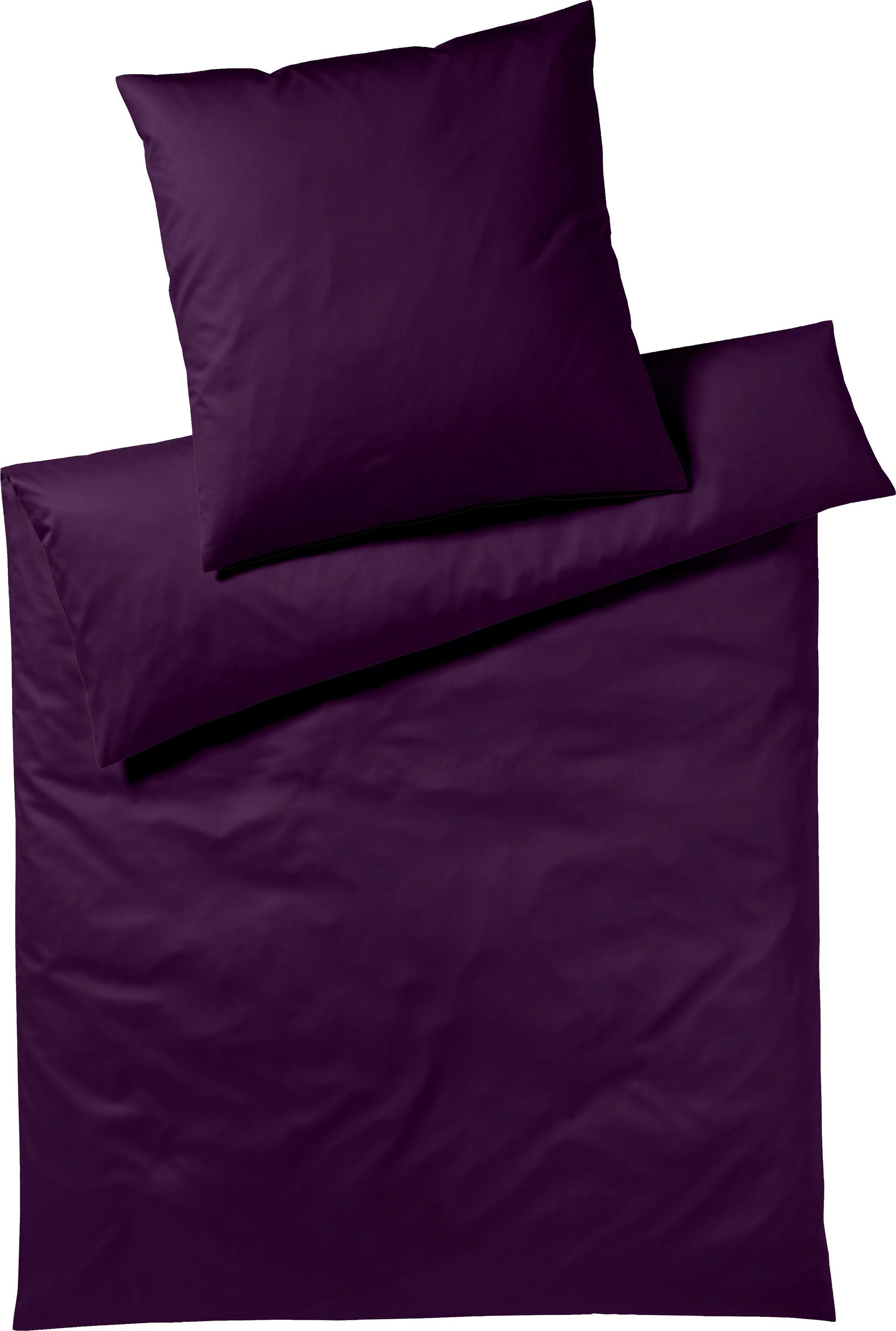 Yes for Bed Bettwäsche "Pure & Simple Uni in Gr. 135x200, 155x220 oder 200x200 cm" 2 Stk. Bettwäsche aus Baumwolle, zeitlose Bettwäsche mit seidigem Glanz