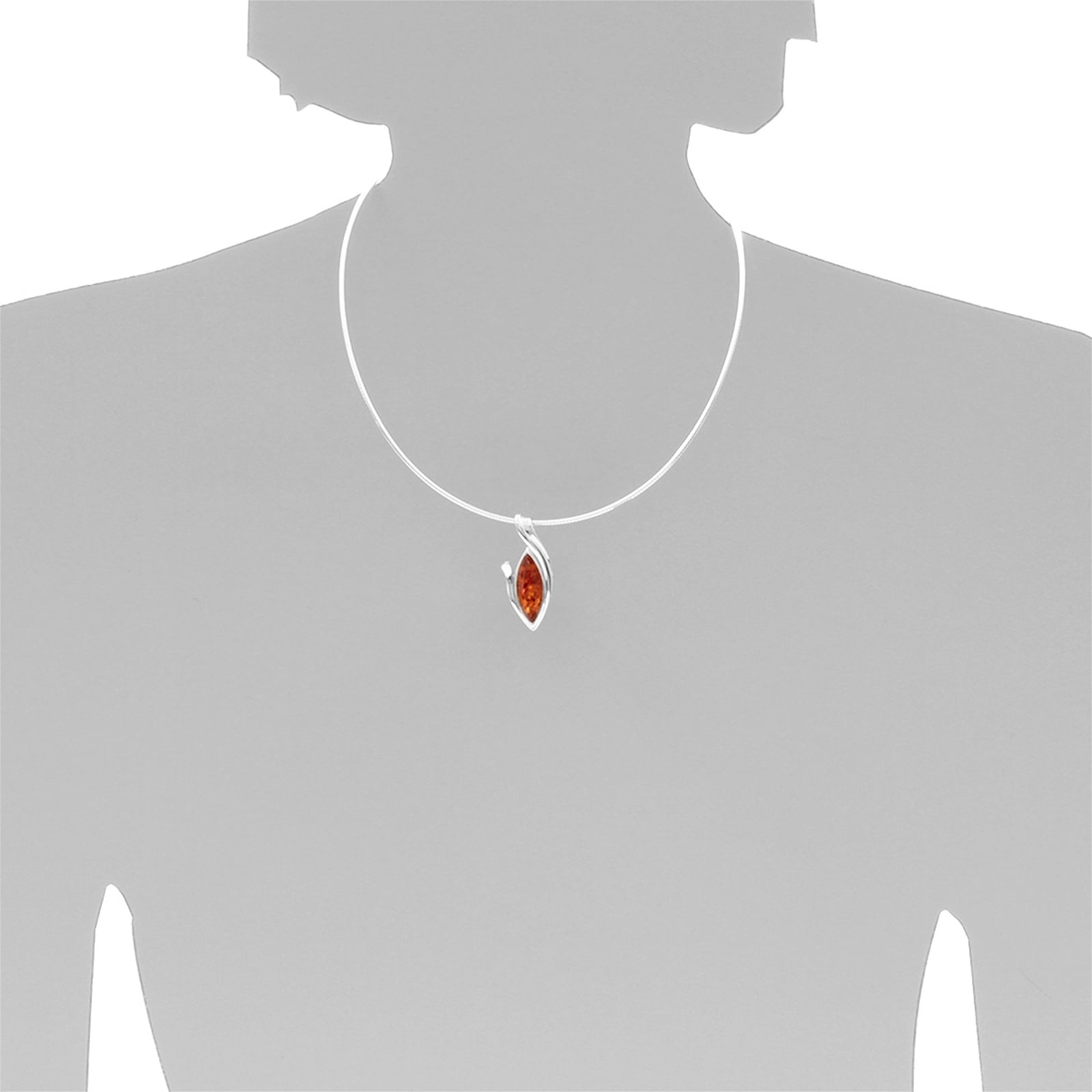 OSTSEE-SCHMUCK Kette mit Anhänger »- Gleiter-Rikke - Silber 925/000 - Bernstein«