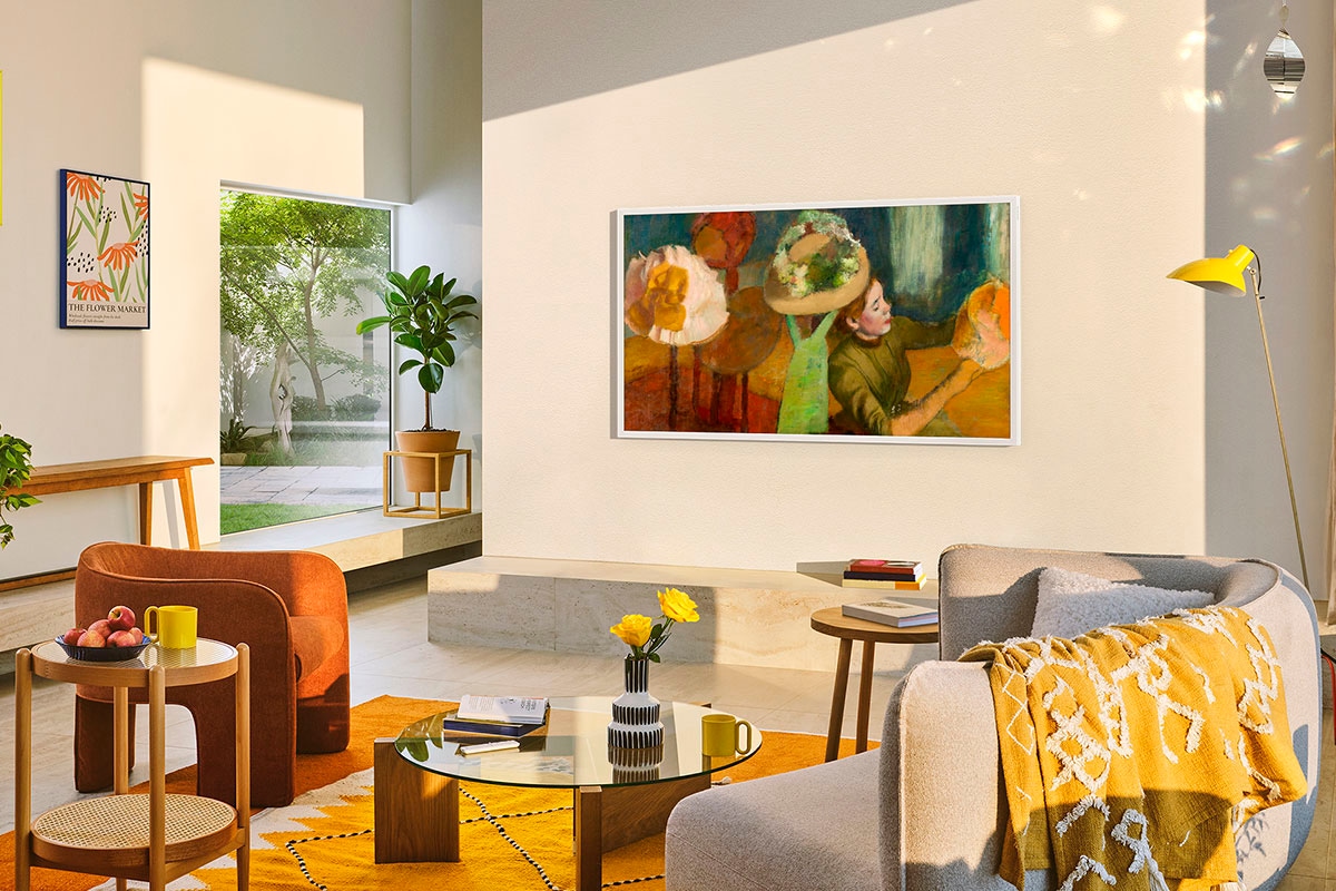 Samsung QLED-Fernseher »GQ65LS03FAU« 163 cm/65 ″ Smart-TV The Frame, Mattes Display, Art Mode, Austauschbare Rahmen, Dolby Atmos