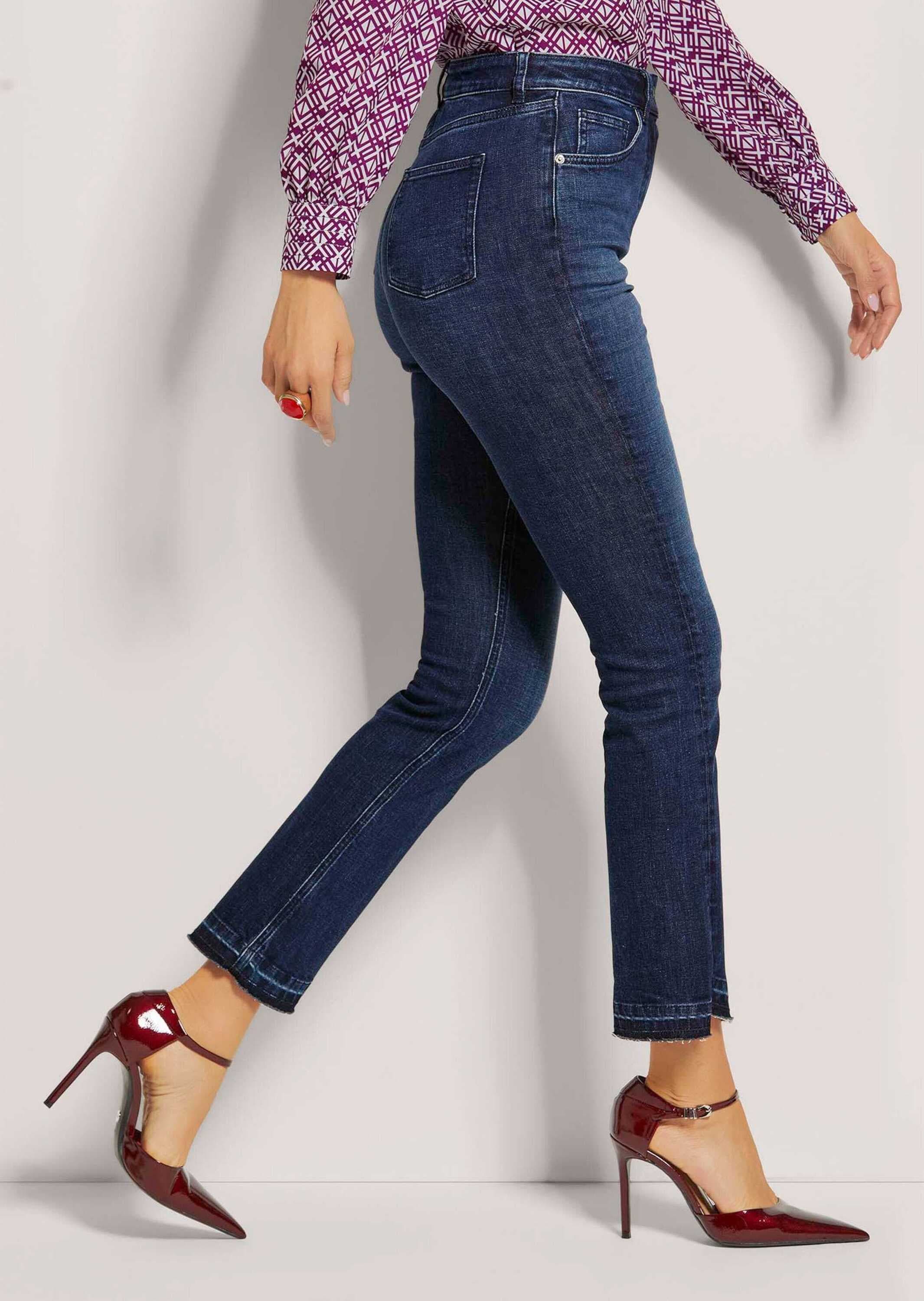 MADELEINE Regular-fit-Jeans »Jeans Five-Pocket-Hose mit schrägem Beinsaum«