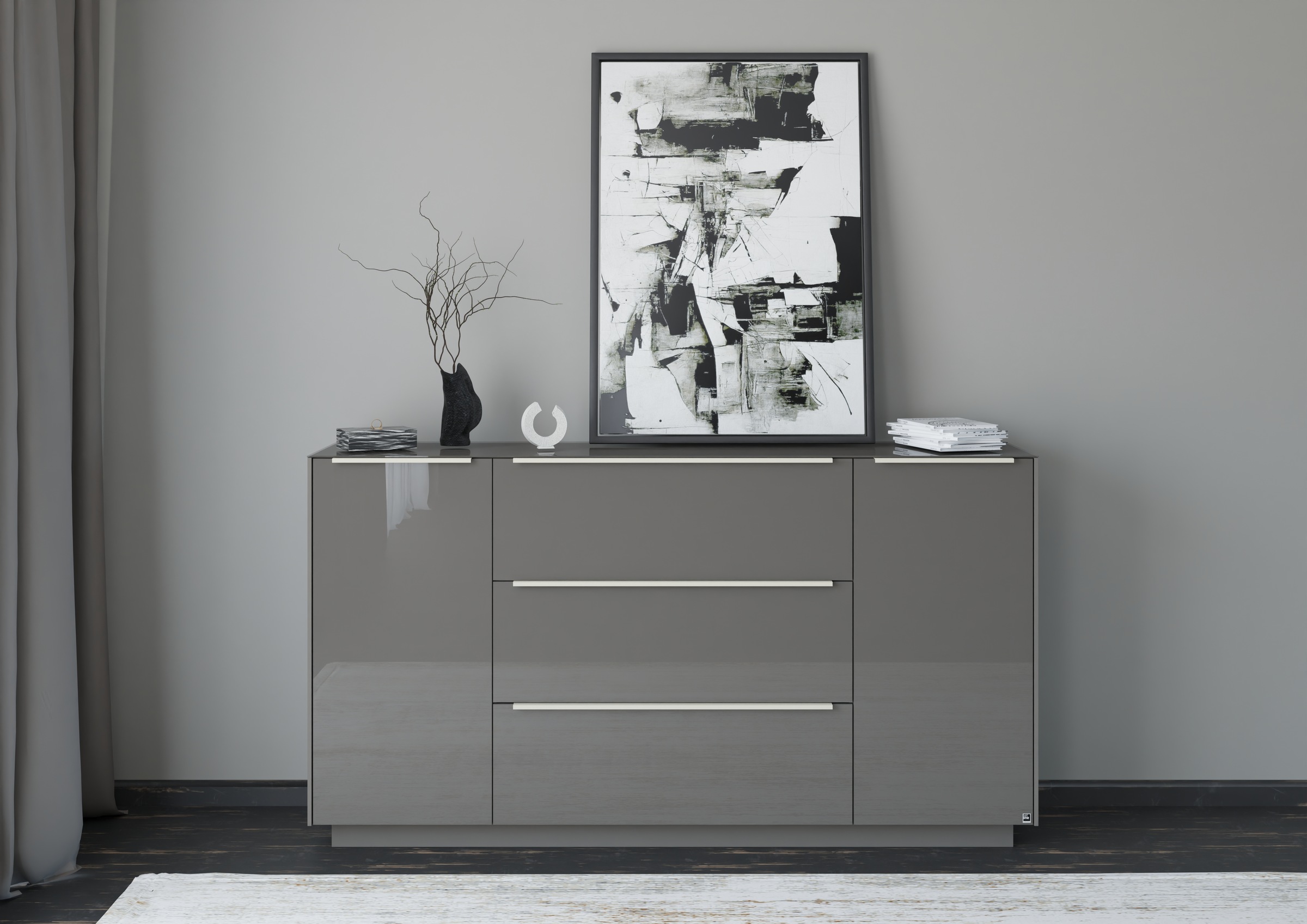 set one by Musterring Sideboard "Reno" 1 Stk. tlg. Mit Sockel in diversen Farben, 102 cm Höhe & Farbauswahl