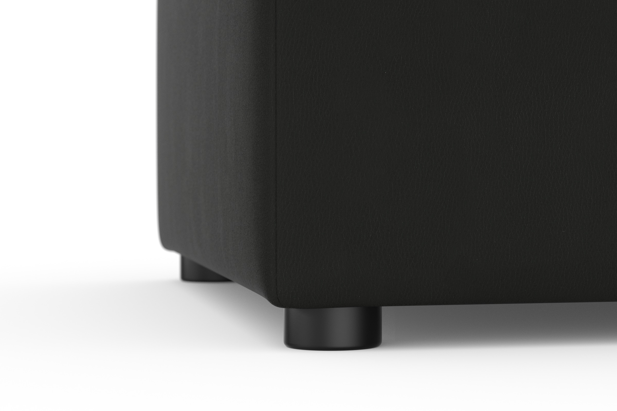 DOMO collection Hocker »Topper«, mit Wellenunterfederung, auf Kunststoffgleitern