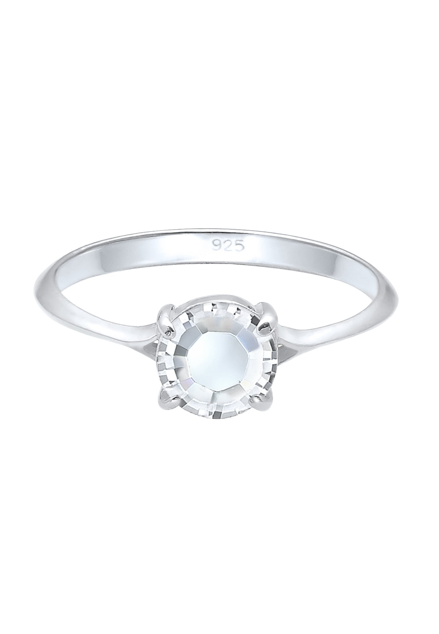 Elli Fingerring »Solitär Rund Verlobung Kristalle 925 Sterling Silber«