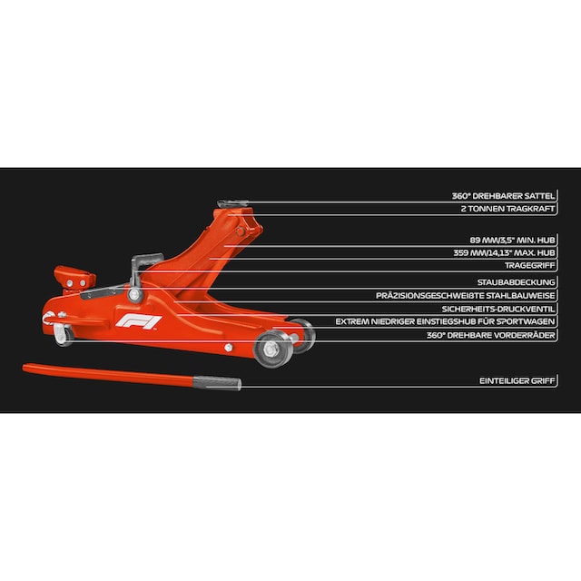 Formula 1 Rangierwagenheber »flach 2t FJ250« bestellen | BAUR