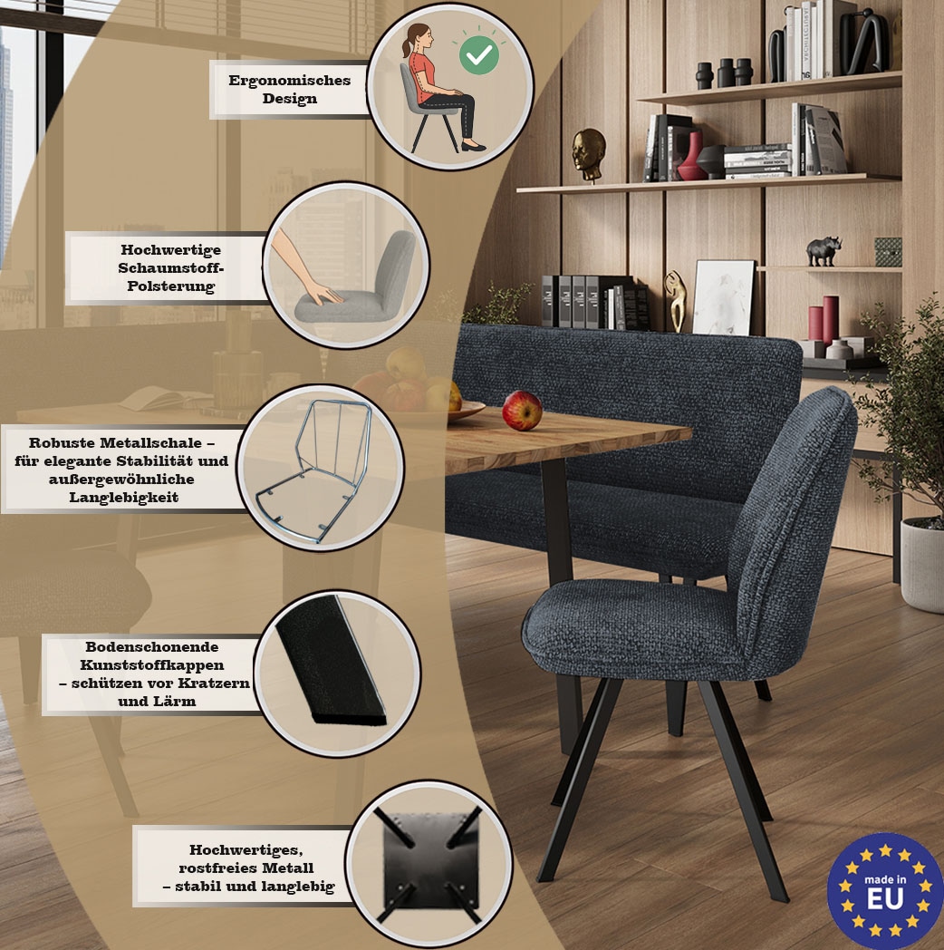 Home affaire Eckbankgruppe »Mily Essecke, Sitzgruppe, Eckbankgruppe, Küchenbankgruppe«, (Set, 4 tlg., 4er), BESTSELLER