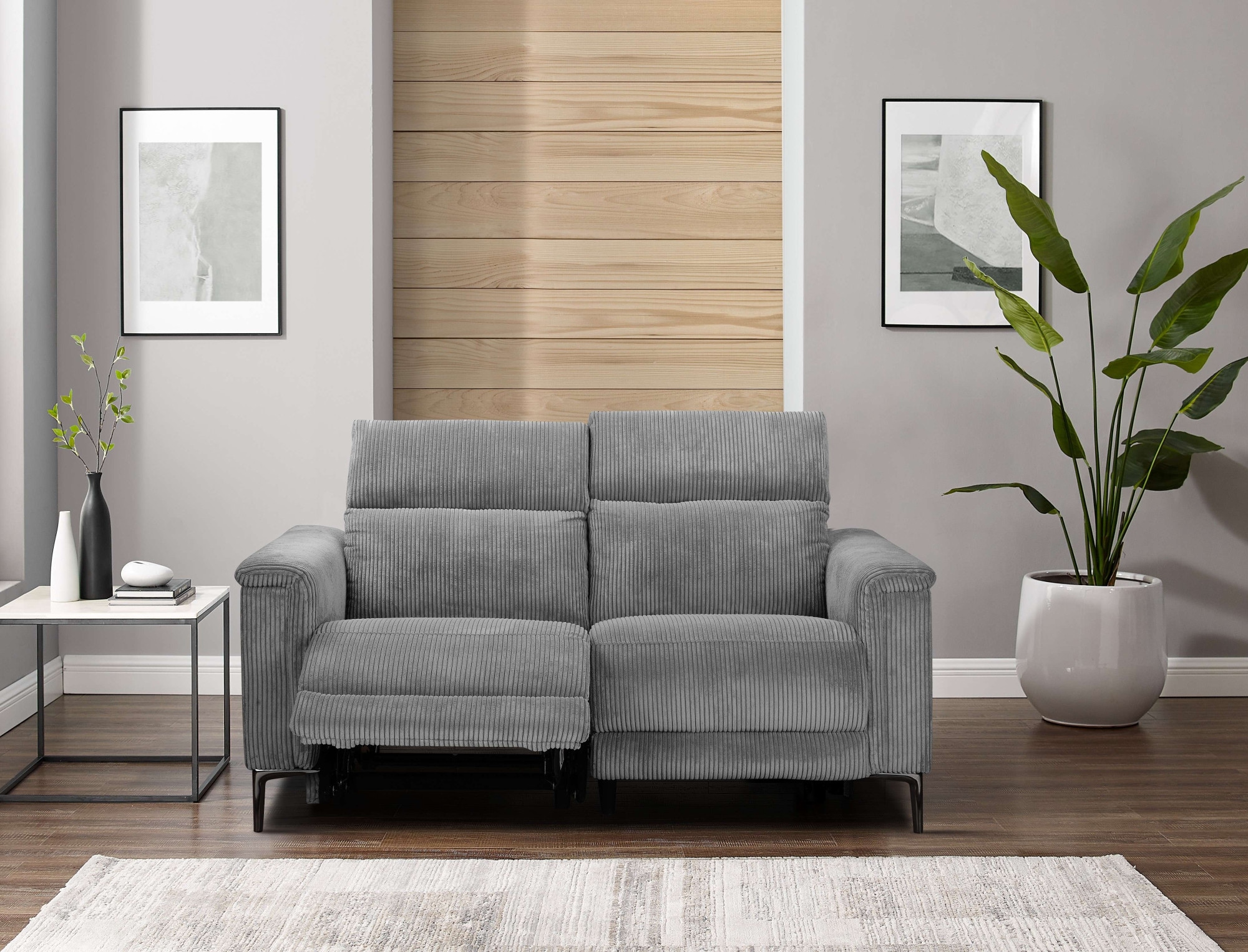 Places of Style 2-Sitzer »Lund in Cord, mit manueller o. elektrischer«, Relaxfunktion, USB-A, Kopfteilverstellung, Breite 160 cm