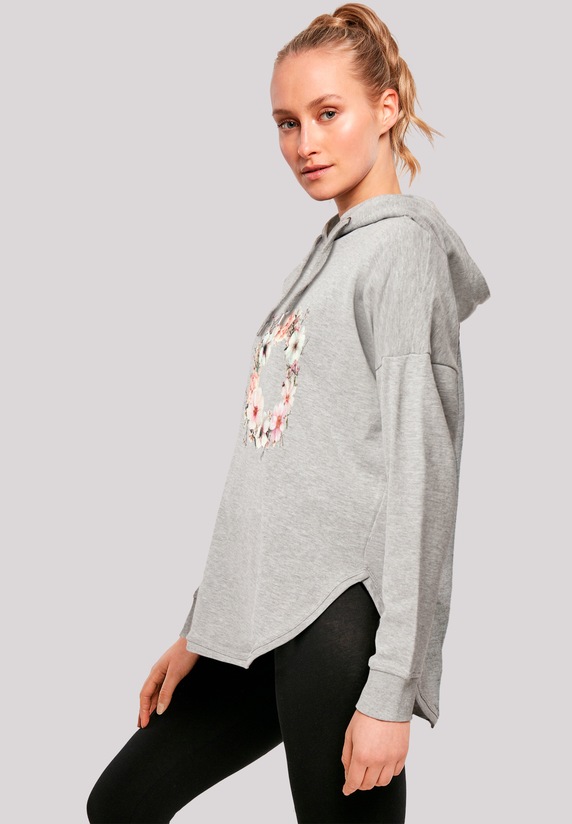 F4NT4STIC Kapuzenpullover »Rosa Blumenkranz«, Premium Qualität