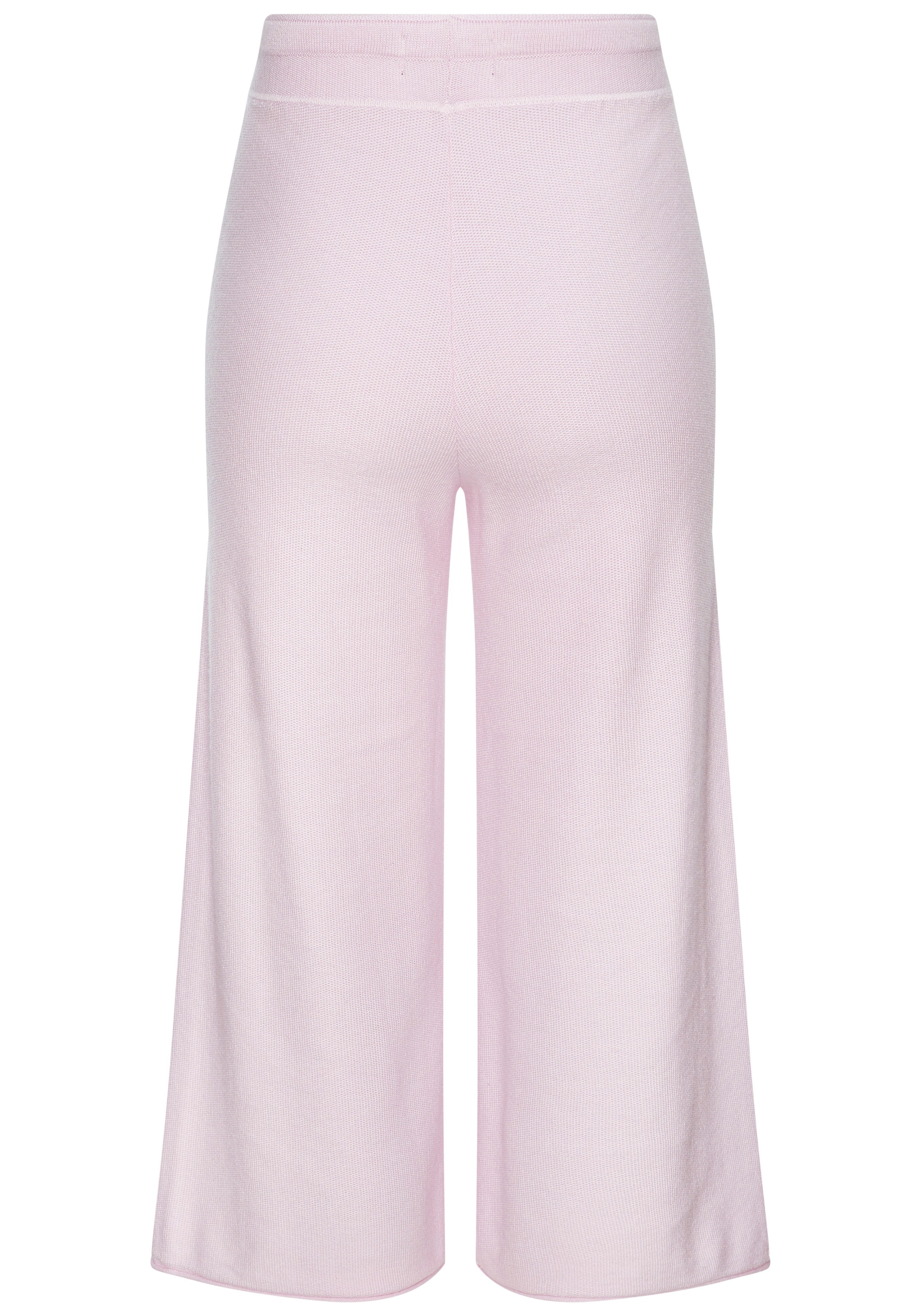 Loungehose ELBSAND, Damen, Gr. 44/46, N-Gr, rosa, Feinstrick, Obermaterial: 55% Baumwolle, 45% Nylon, unifarben, Hosen Loungehose, aus weichem Feinstrick 3
