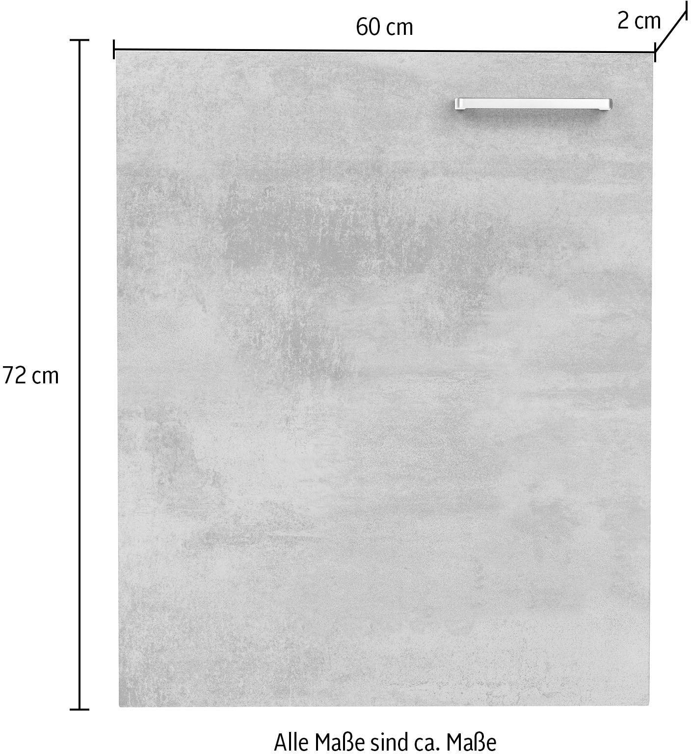 nobilia® Frontblende »"Riva", Ausrichtung wählbar,«, für integrierte Kühlgeräte und Waschautomaten, Breite 60 cm
