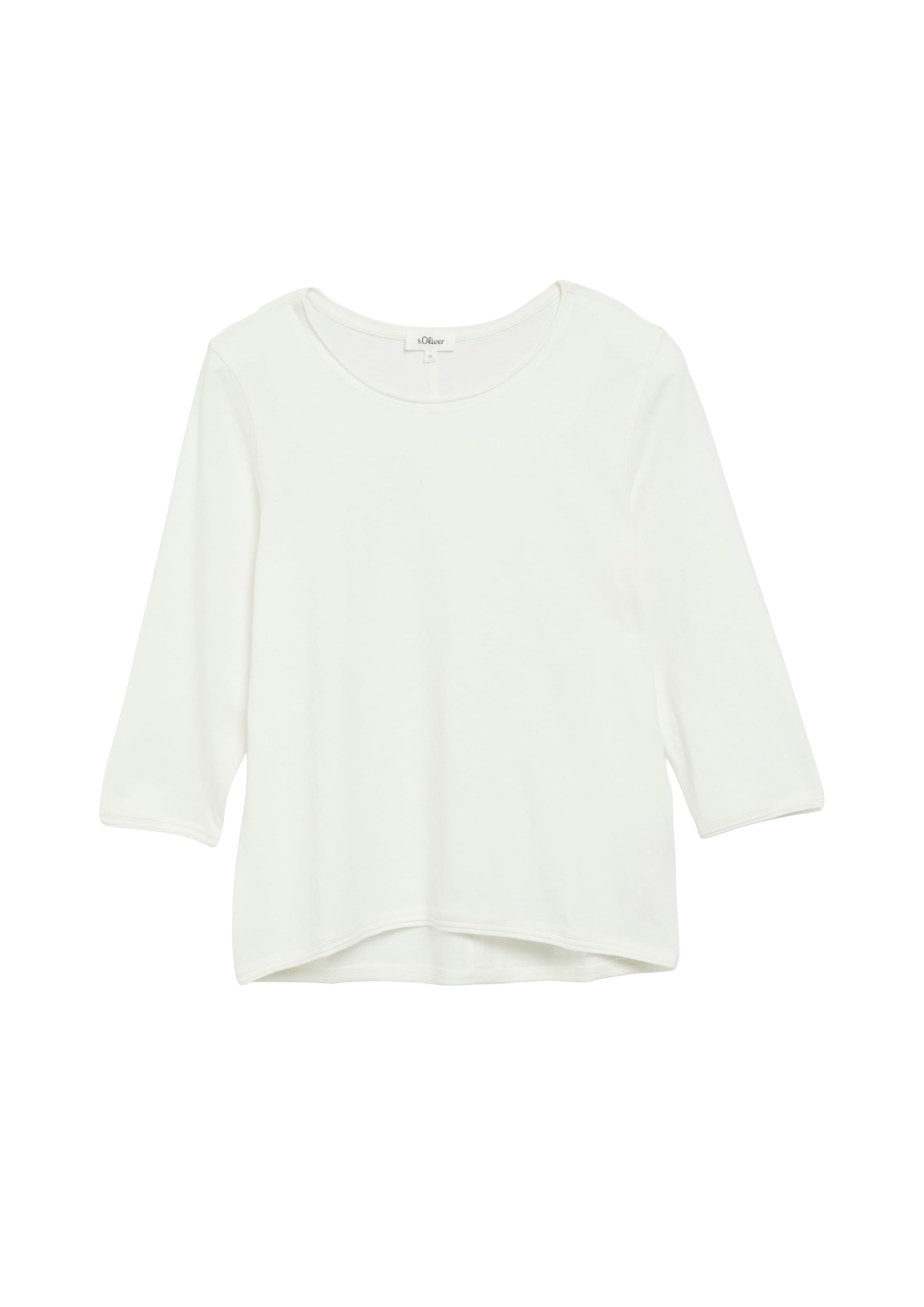 s.Oliver Rundhalsshirt 7/8-Arm Sommershirt mit Rundhals
