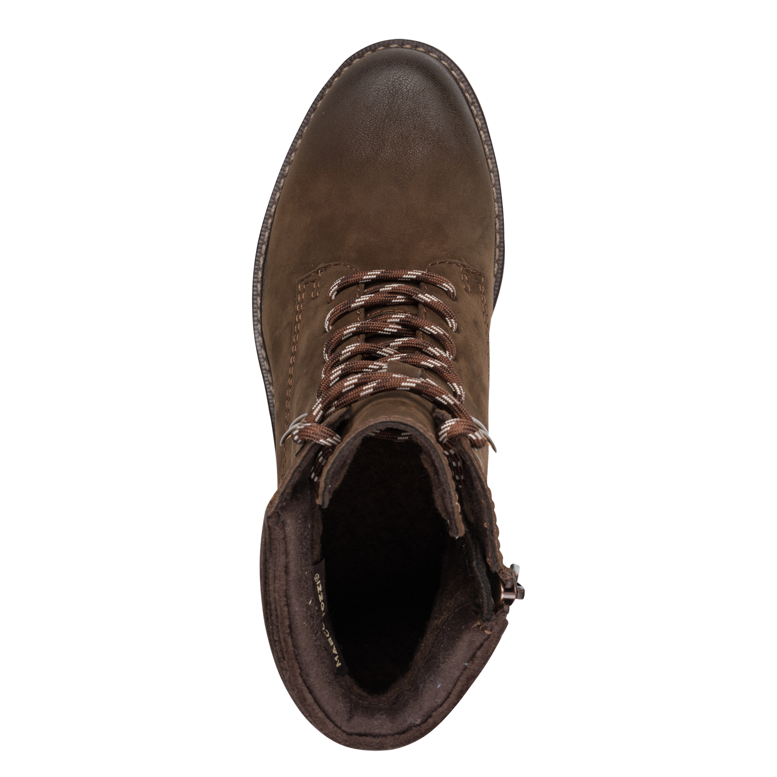 Winterstiefelette MARCO TOZZI, Damen, Gr. 36, dunkelbraun, Nubuklederimitat, Textil, used, Schuhe Winterstiefelette, Blockabsatz, Schnürboots, Winterboots mit Haken im Bergsteigerlook 3