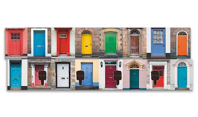 Artland Garderobenleiste »Fotocollage von 32 bunten Haustüren«, teilmontiert kaufen