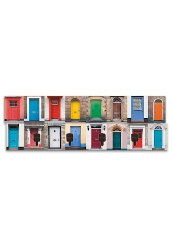 Artland Garderobenpaneel »Fotocollage von 32 bunten Haustüren«, platzsparende... kaufen