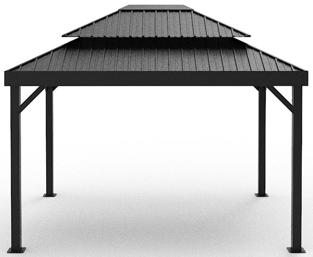 Pavillon SOJAGschwarz, Garten, Pavillons, "London Schwarz", Massive Konstruktion aus Aluminium