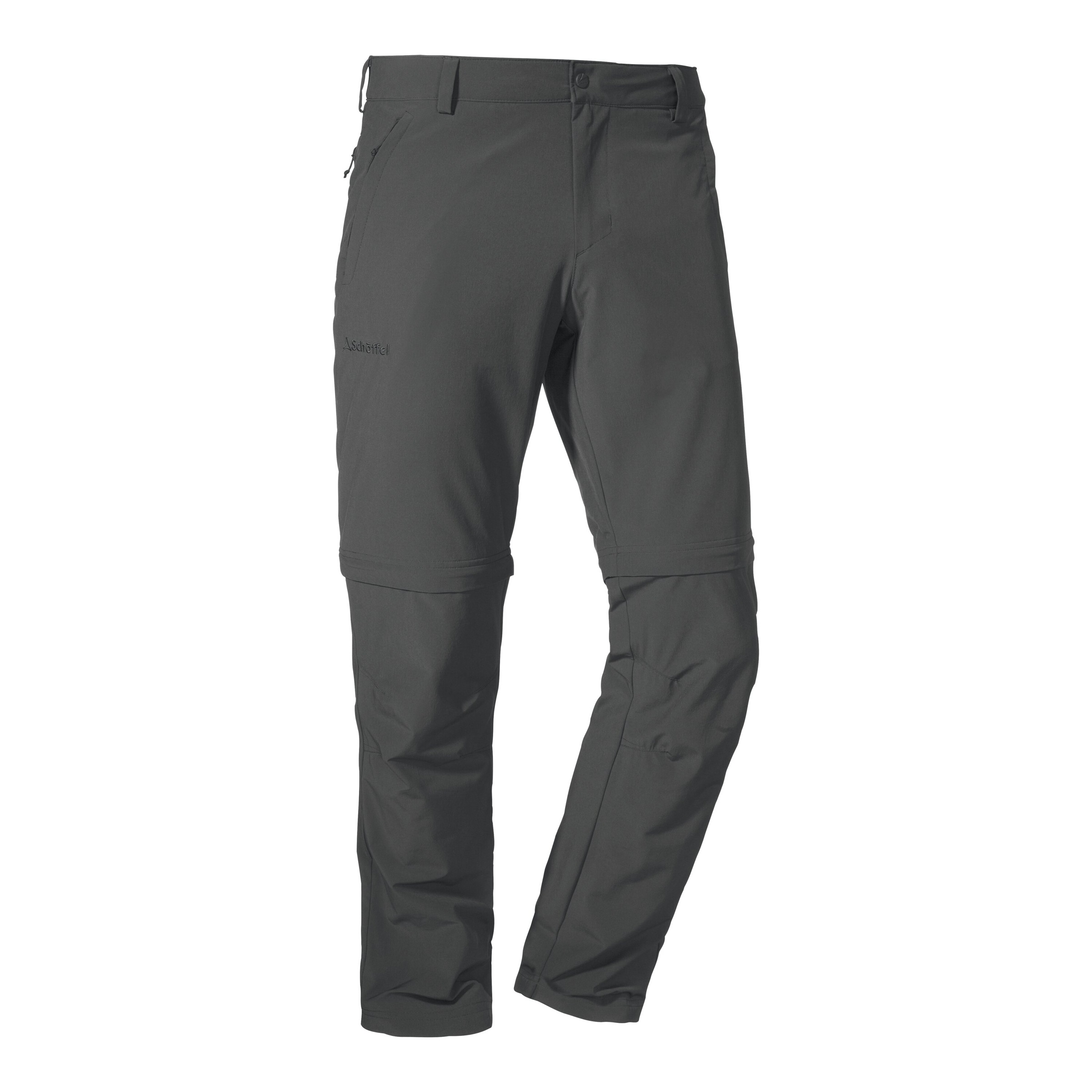 Zip-off-Hose SCHÖFFEL, Herren, Gr. 58, N-Gr, grau (asphalt), Obermaterial: 89% Nylon, 11% Elasthan, Hosen, sportlicher Stil, für vielseitige Outdoor-Aktivitäten 6