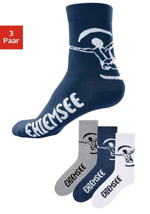 Chiemsee Freizeitsocken, (Packung, 3 Paar), in pflegeleichter Markenqualität