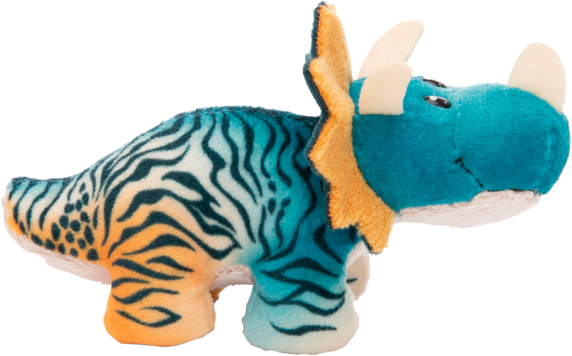 Nici Kuscheltier »Dinos, Dino Cerastupsy, 12 cm«, im Vulkan, enthält recyceltes Material (Global Recycled Standard)