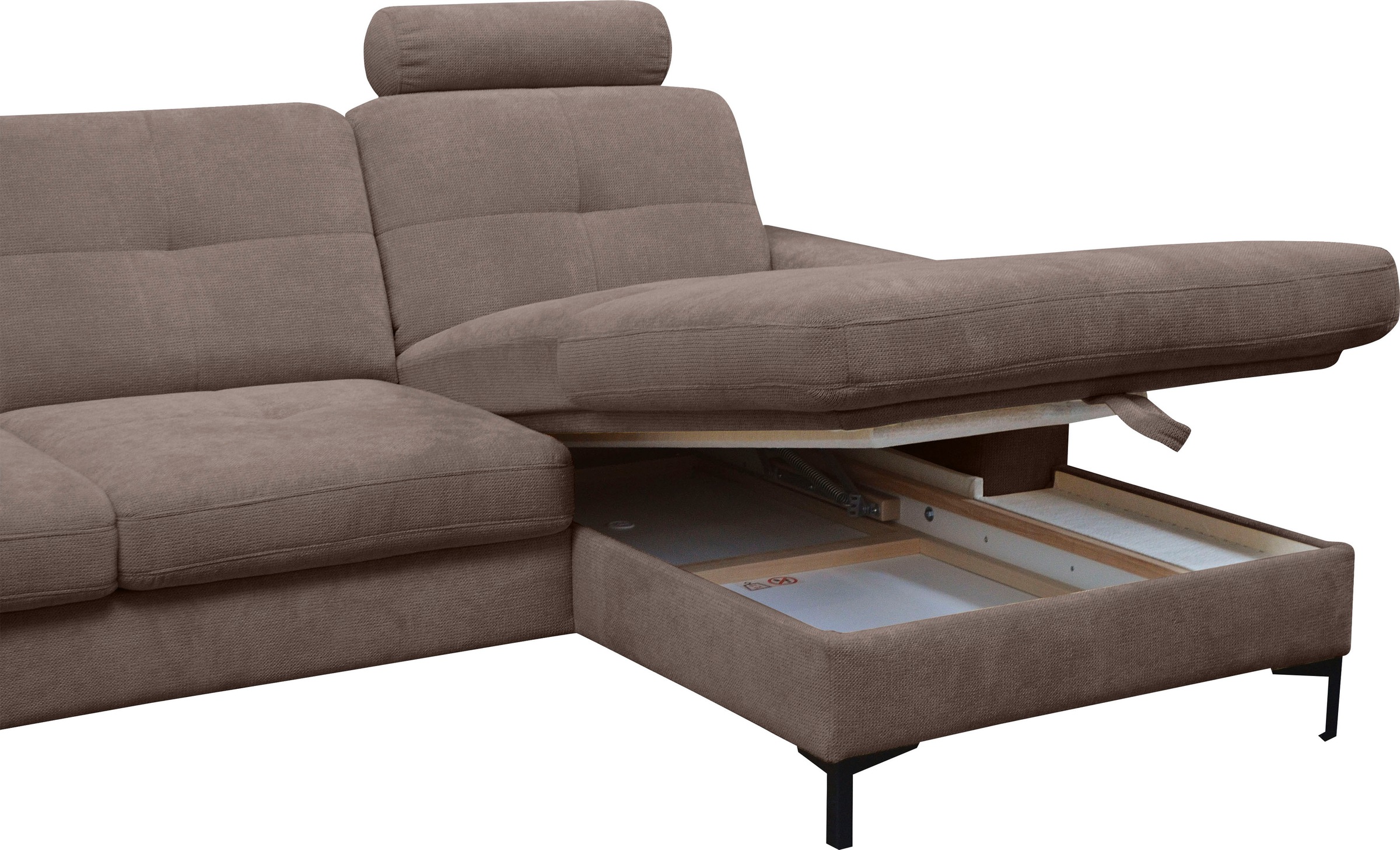 alina Ecksofa »Stelvia«, Inklusive Nackenstützen, Breite 254 cm