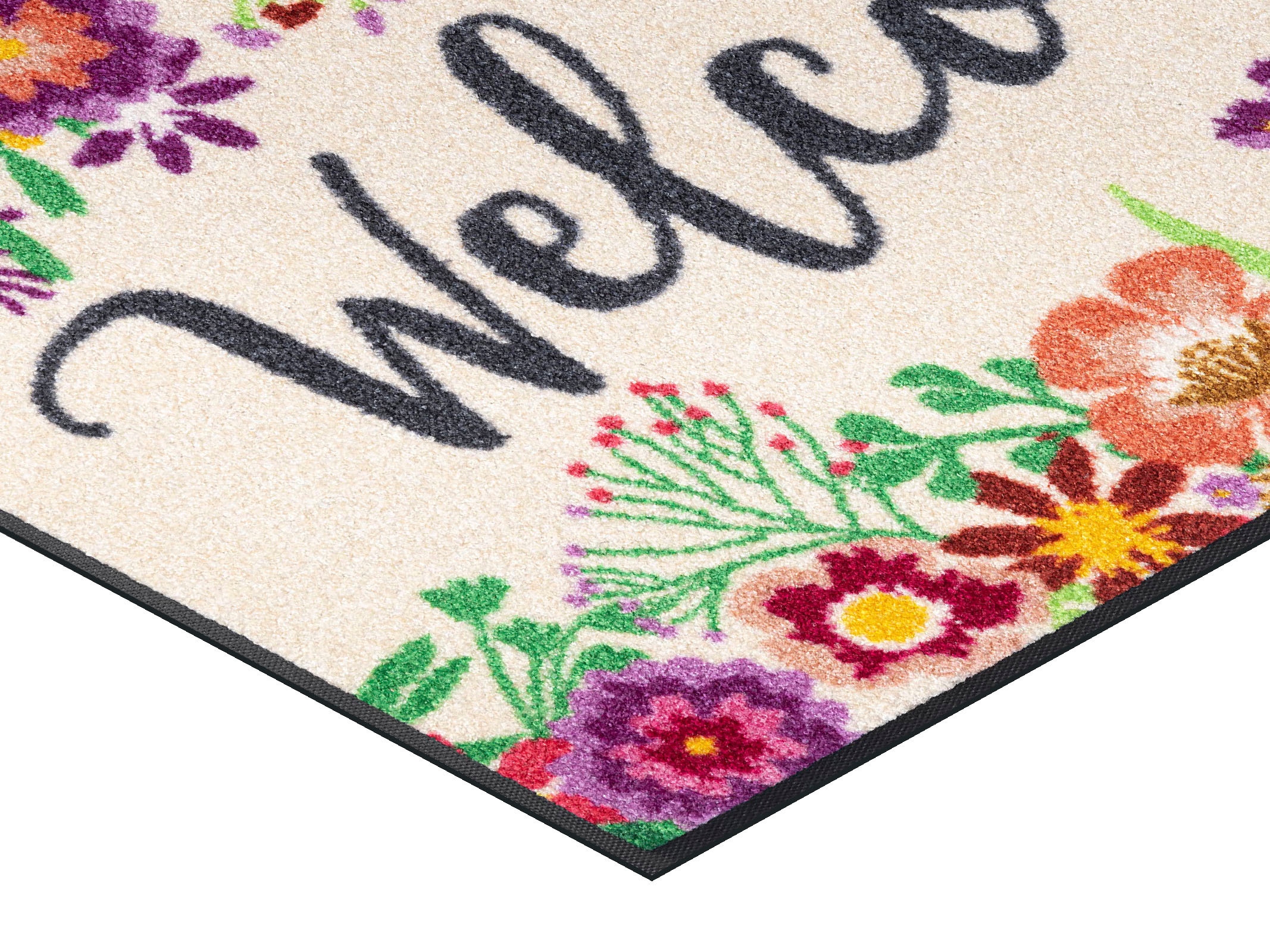 | by BAUR »Welcome Kleen-Tex Blumen, bestellen wash+dry Teppich Motiv rechteckig, waschbar mit Spruch, rutschhemmend, Blooming«,