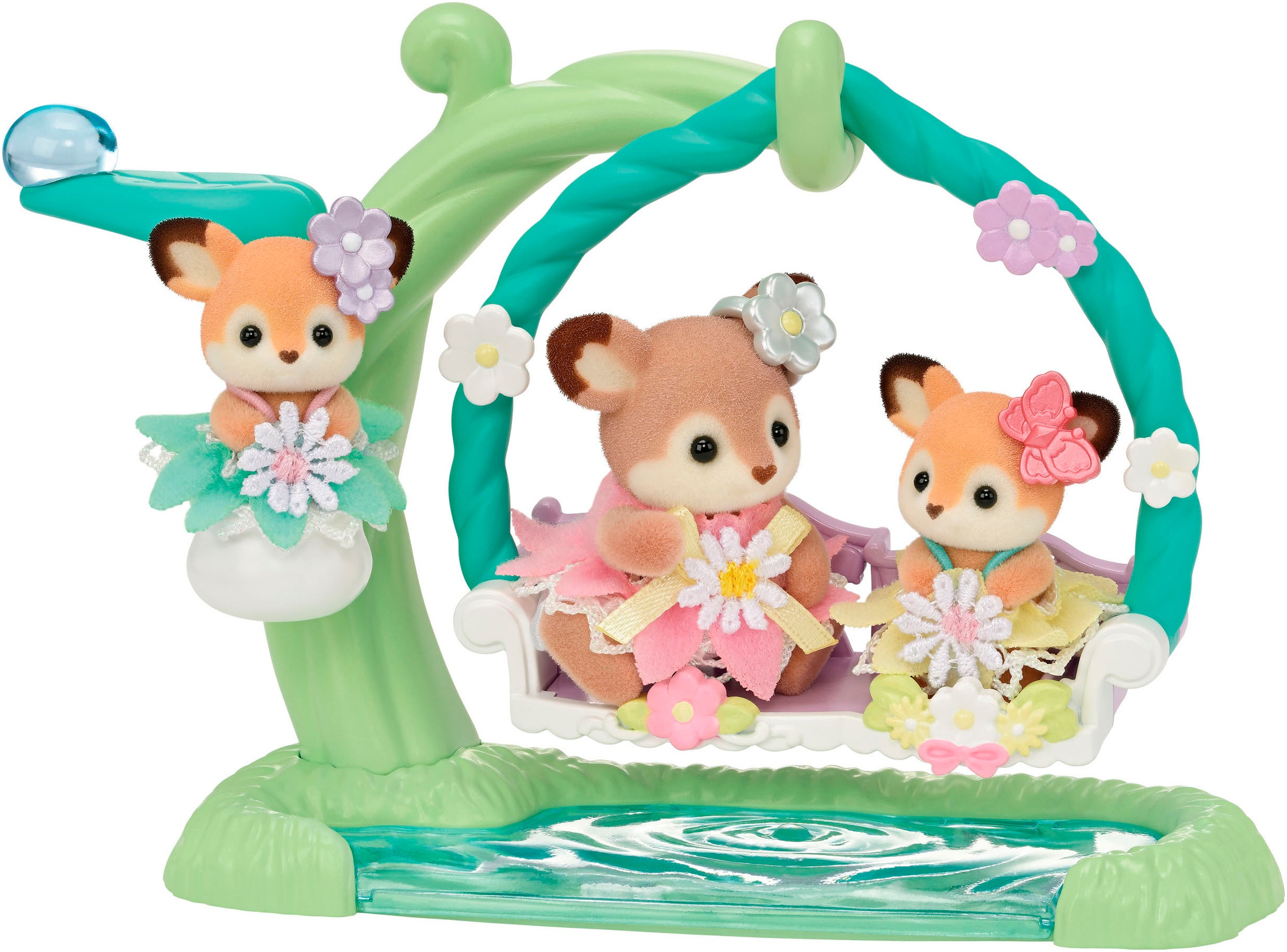 Sylvanian Families Spielfigur »Reh Babys mit Blumenschaukel Spielset (5801)«