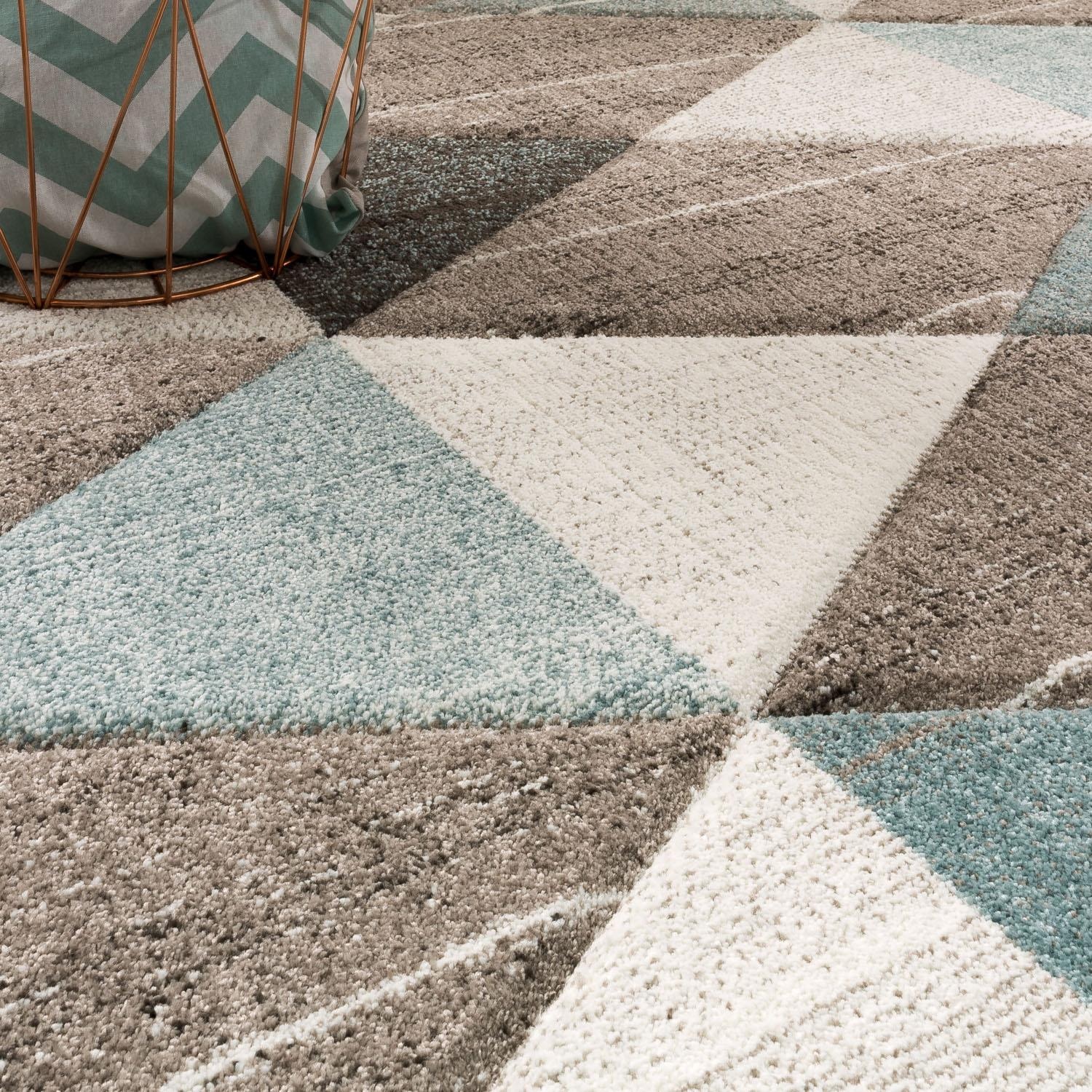 Paco Home Läufer »Lara 234«, rechteckig, 16 mm Höhe, Teppich-Läufer, Kurzflor, modernes Rauten Design, mit Konturenschnitt