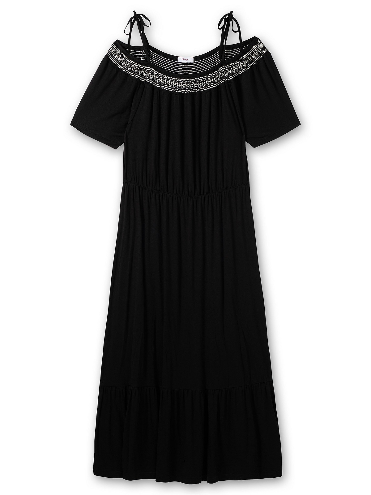 Sheego Strandkleid »Große Größen«, mit Carmenausschnitt und Volants