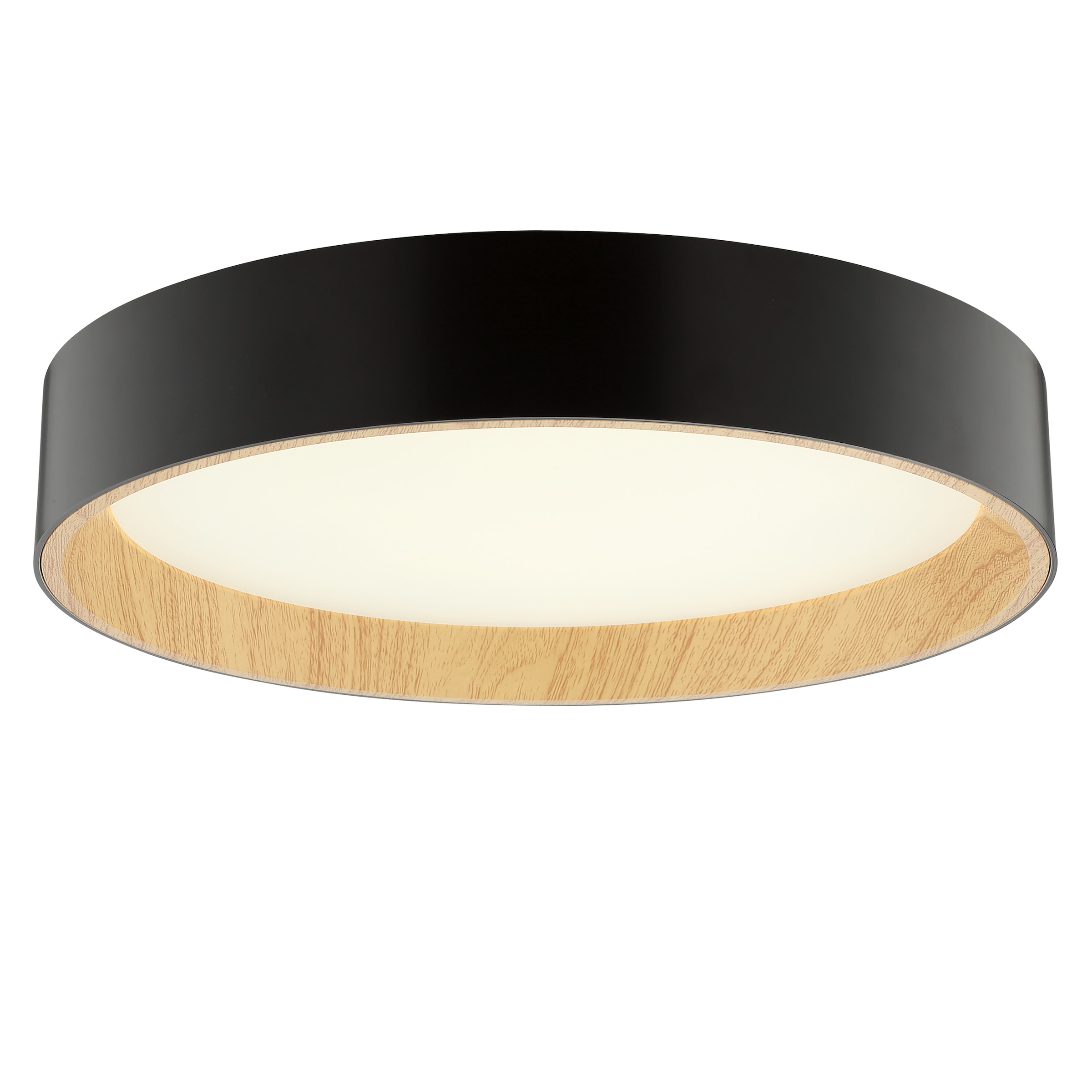 BRILLIANT LED Deckenleuchte "Larios", 1, Ø 39cm H: 7cm, 1 Stk., schwarz, Wohnzimmer, Leuchten, Ø 39 cm, 2100lm, 3000-6500K, dimmbar, braun/schwarz