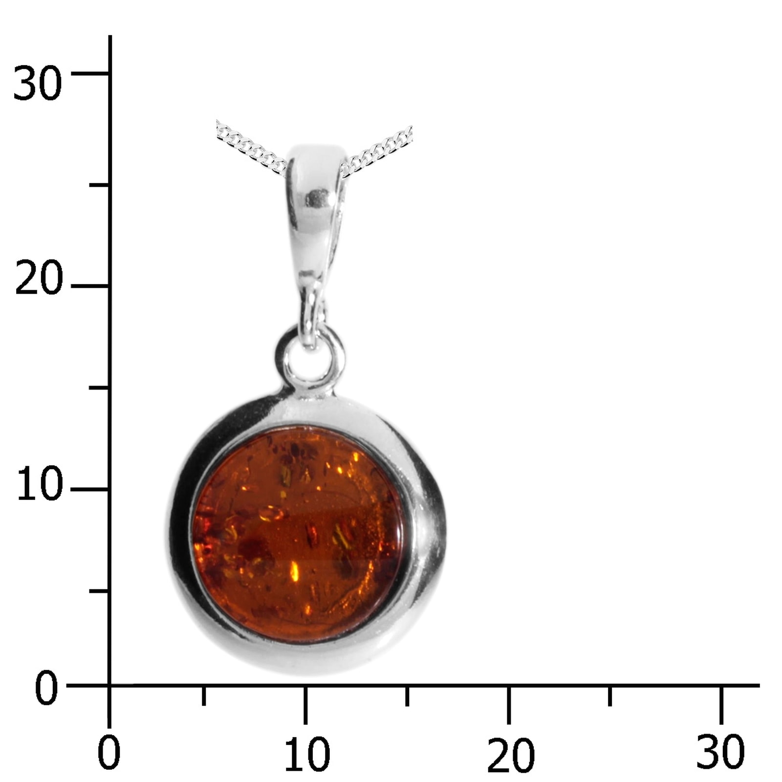 OSTSEE-SCHMUCK Kette mit Anhänger »- Paulina - Silber 925/000 - Bernstein«