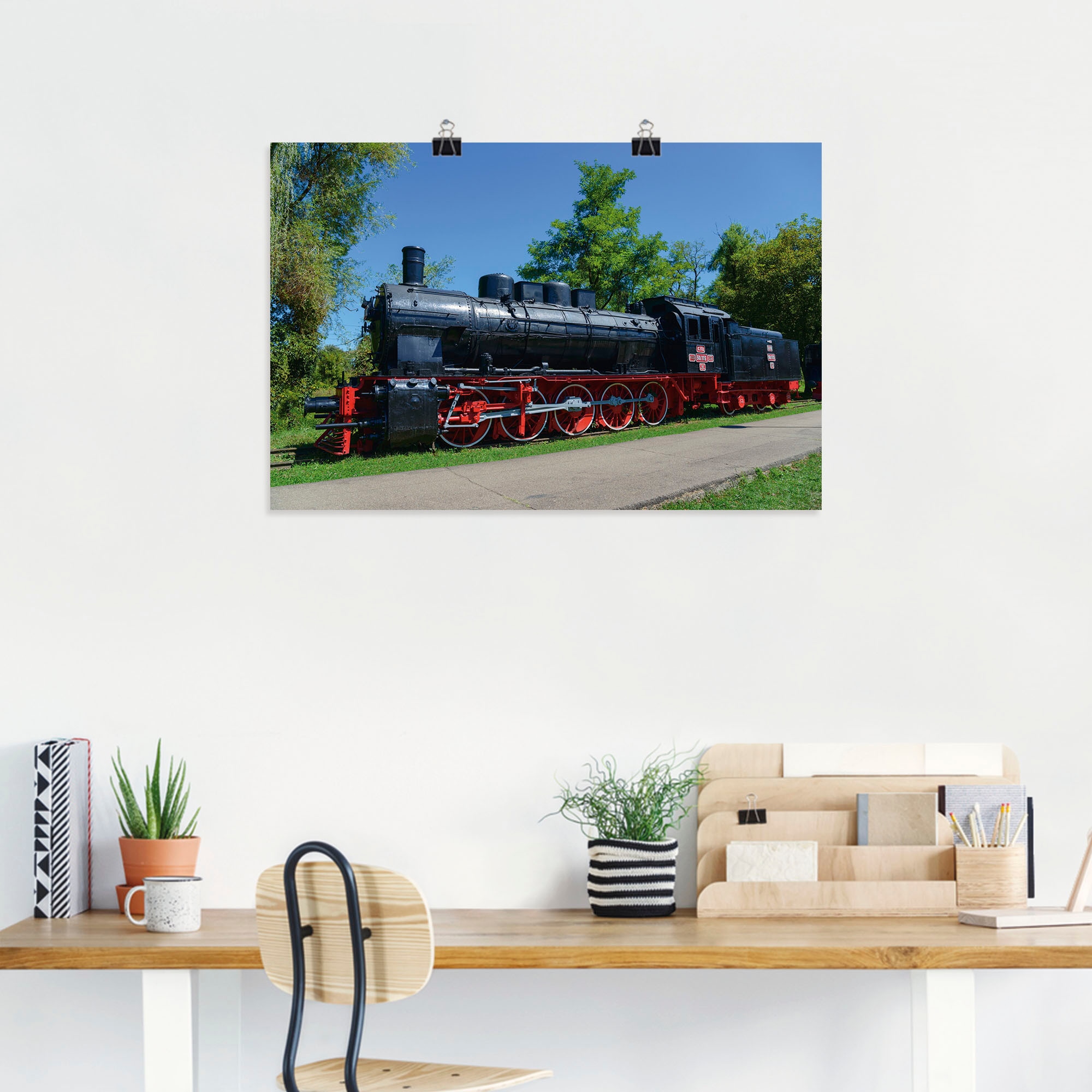 Artland Wandbild »CFR 50.115, Eisenbahn Museum, Resita«, Zugbilder, (1 St.), als Alubild, Leinwandbild, Wandaufkleber oder Poster in versch. Größen