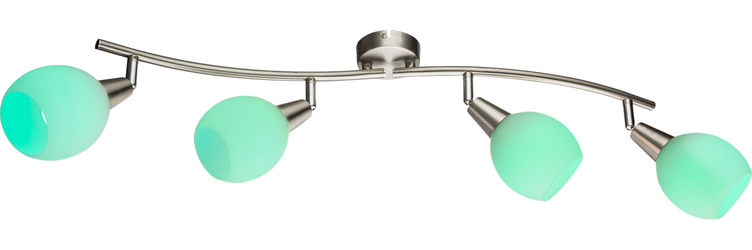 GLOBO LIGHTING Deckenspot »ELLIOTT« E14 1 Stk. Nickel Strahler mit Farbwechsler, Fernbedienung, LED 4x3.5W