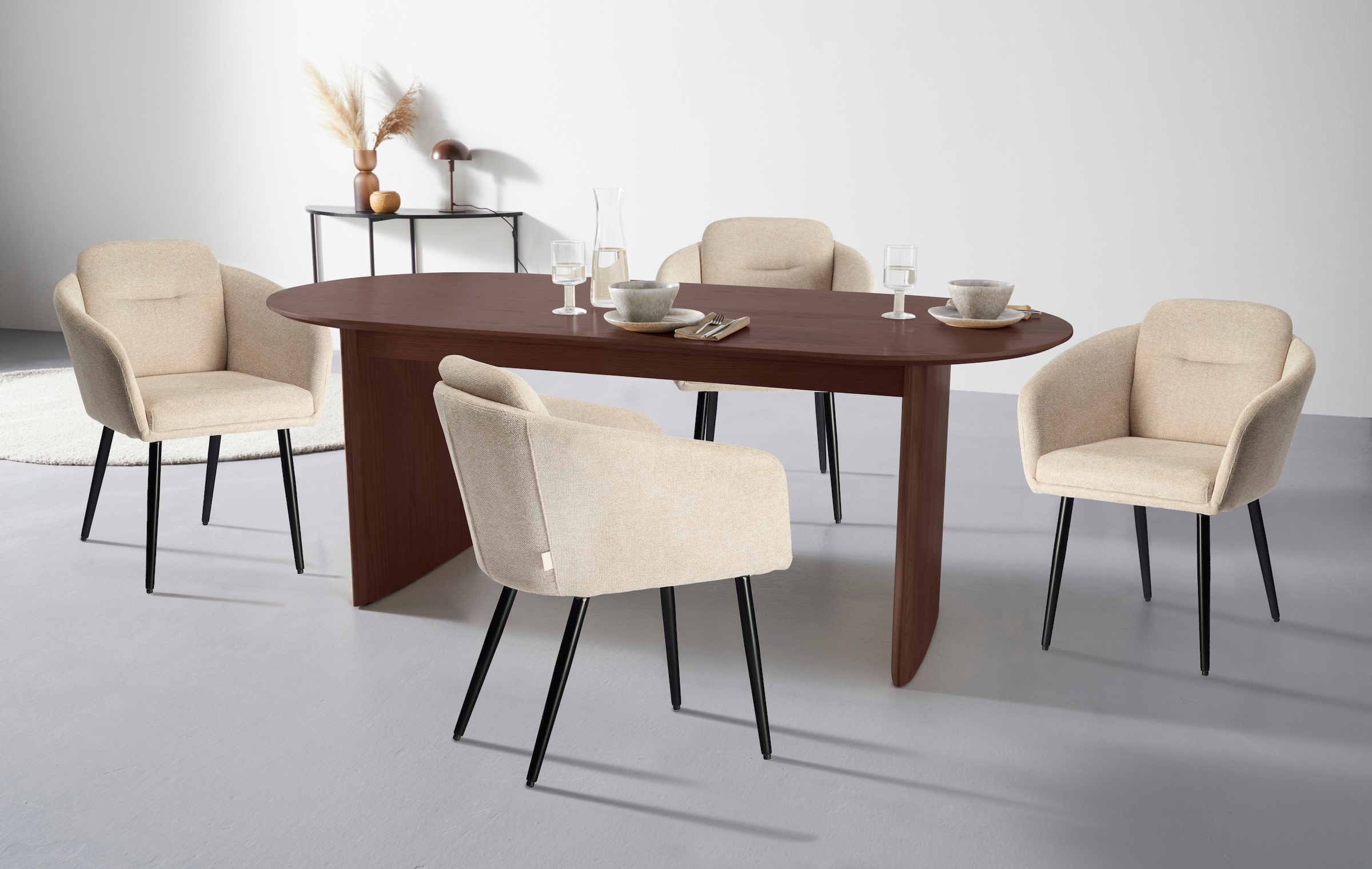 LeGer Home by Lena Gercke Esszimmerstuhl »Fleur, TOPSELLER!, OTTOs Choice« (Set) 2 Stk.Strukturstoff, ergonomisches Design, gesteppte Rückenlehne