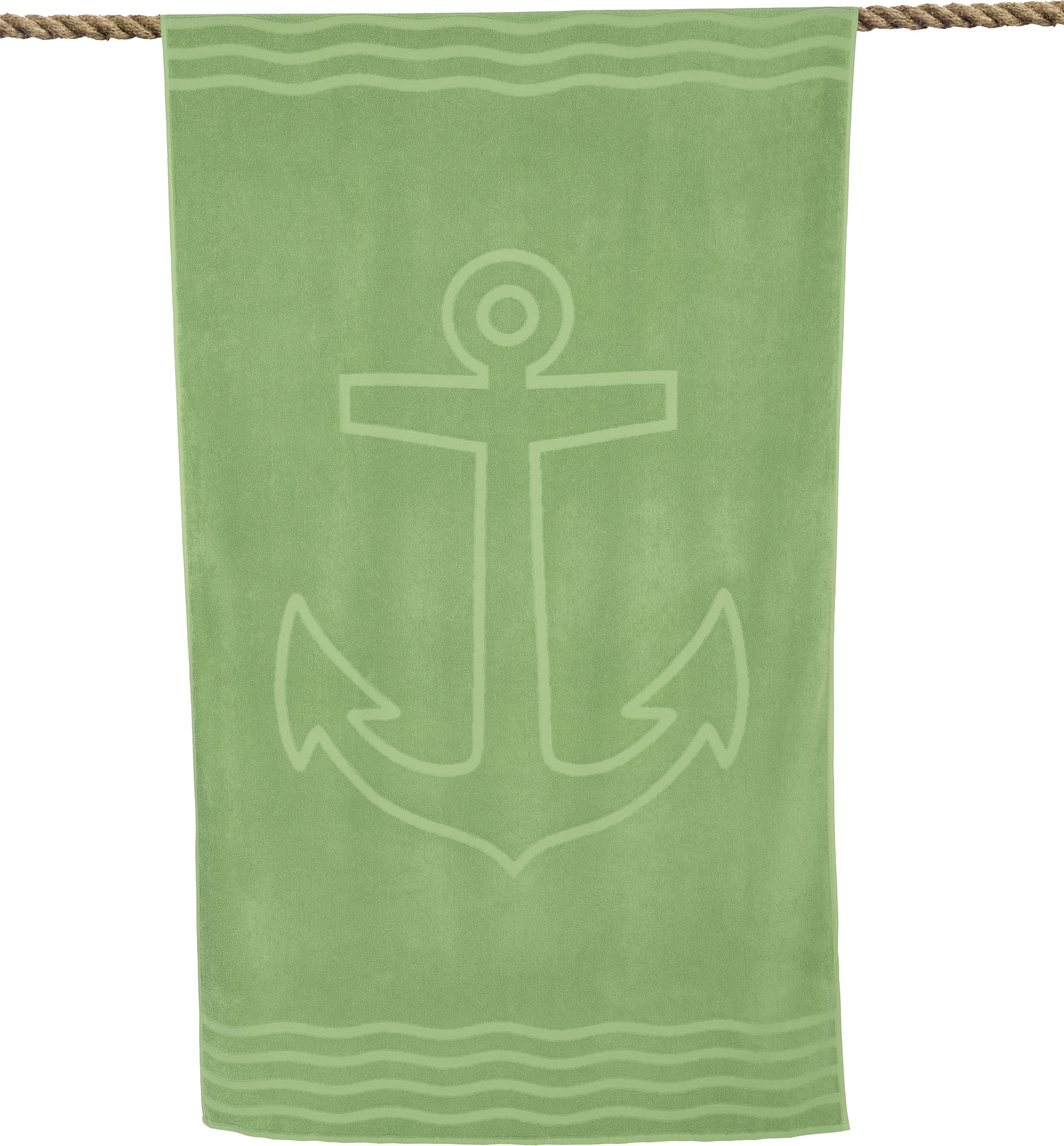 Wewo fashion Strandtuch "Anker" Badetuch, Uni Farben, mit Motiv, reine Baum günstig online kaufen