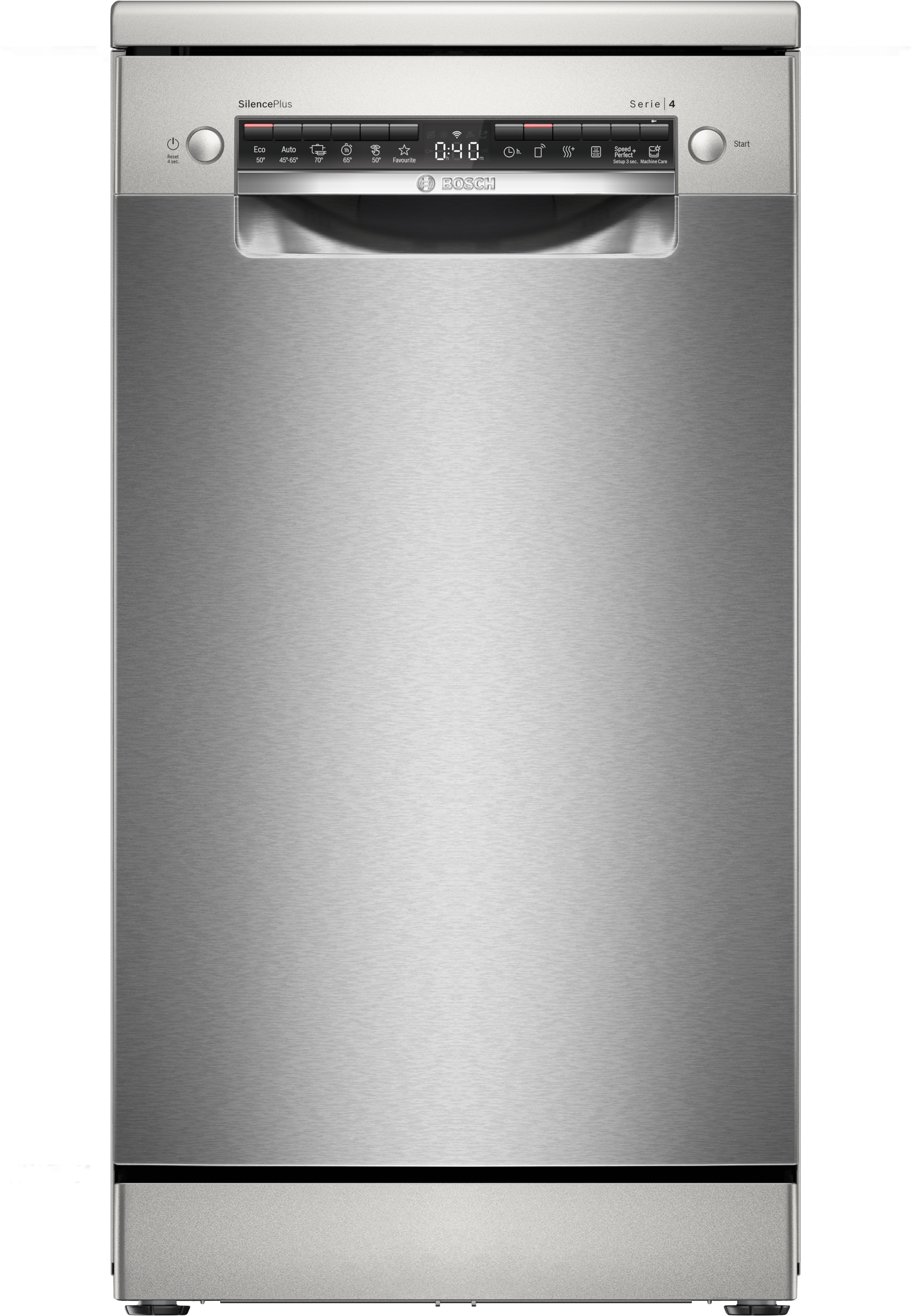 BOSCH Standgeschirrspüler "SPS4HMI49E", B:45cm H:84,5cm T:60cm, silber, Geschirrspüler, Mit 3-fach Rack Matic & 2 Sprüharmen im Oberkorb