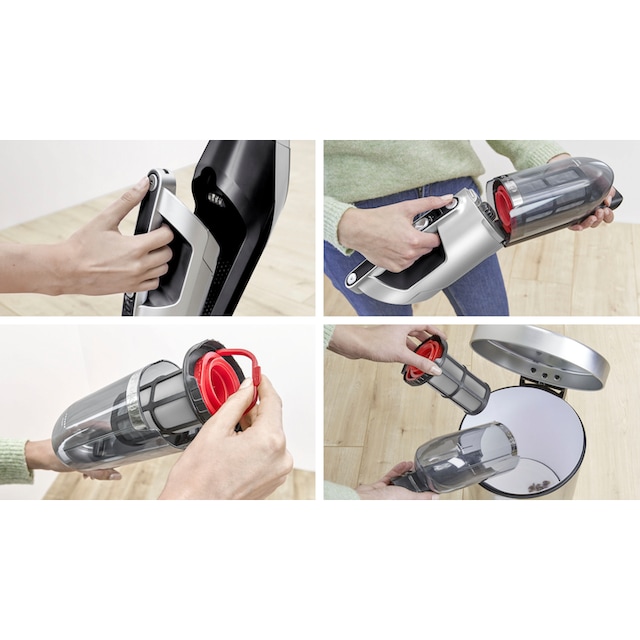 BOSCH Akku-Hand-und Stielstaubsauger »Flexxo Serie 4 BBH3P2801, 28 V, Power  Düse mit LED«, integriertes Zubehör, Schwarz | BAUR