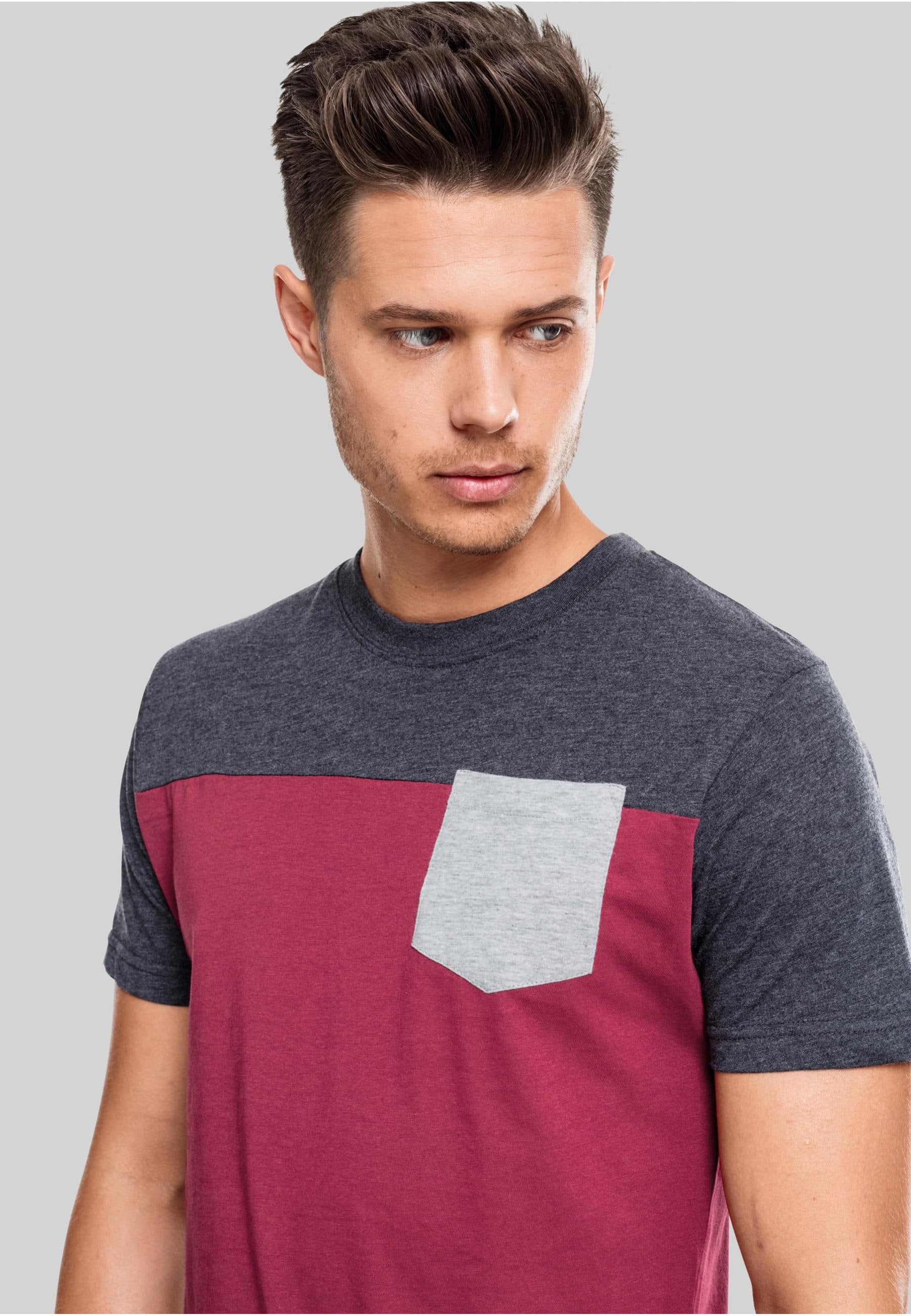 URBAN CLASSICS T-Shirt »Urban Classics Herren 3-Tone Pocket Tee«, (1 tlg.)