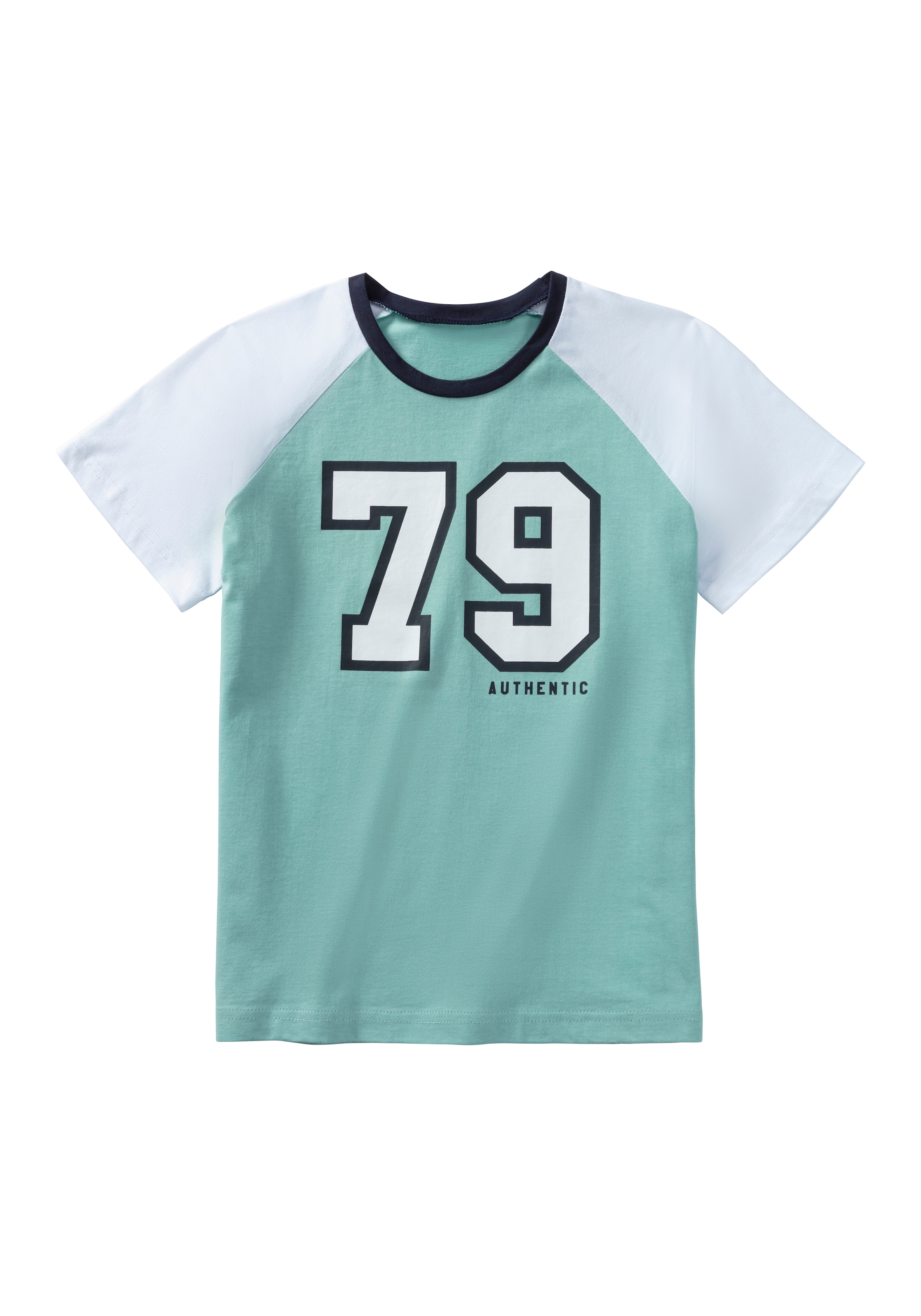 AUTHENTIC LE JOGGER Pyjama, (2 tlg., 1 Stück), Schlafanzug für Jungs mit großem College-Print vorn
