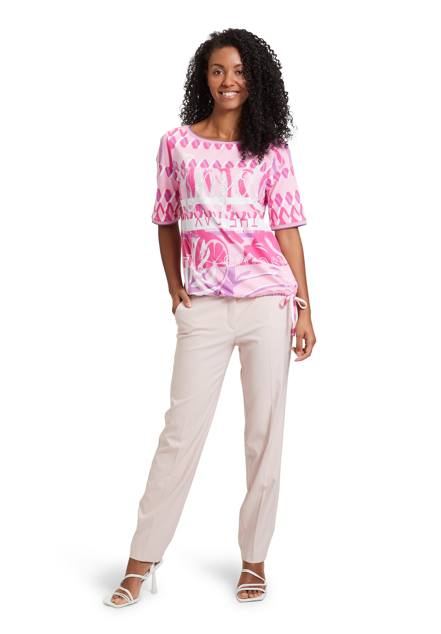 Betty Barclay Kurzarmshirt »Betty Barclay Casual-Shirt mit Tunnelzug«, (1 tlg.), Rippbündchen