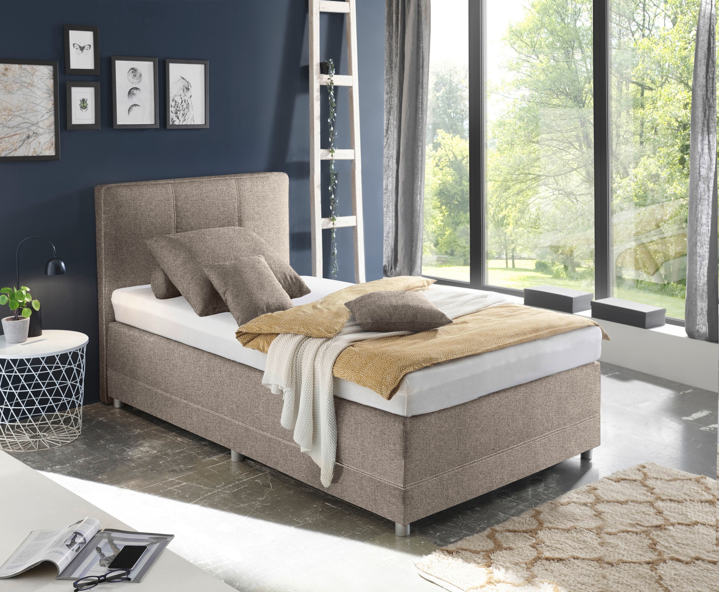 ED EXCITING DESIGN Boxspringbett "Luanda", wahlweise mit Matratze und Toppe günstig online kaufen