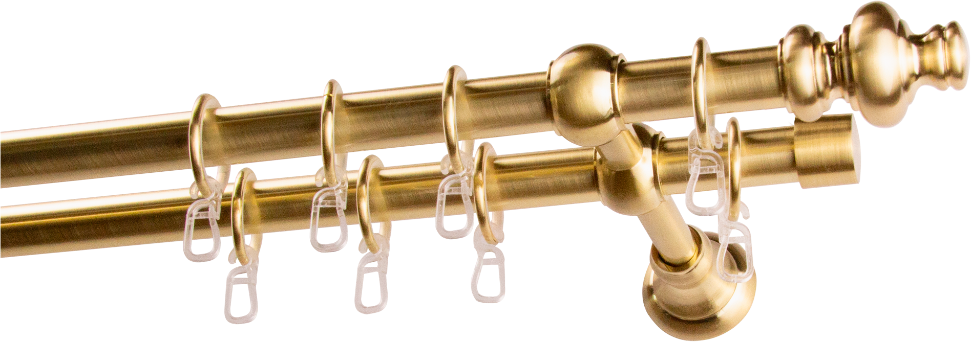 GARESA Gardinenstange "ANDREA" Ø 20 mm 2 läufig-läufig Wunschmaßlänge Vorha günstig online kaufen