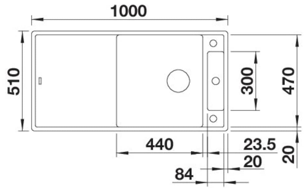 Blanco Granitspüle »AXIA III XL 6 S«, inklusive gratis Esche-Compound-Brückenschneidebrett