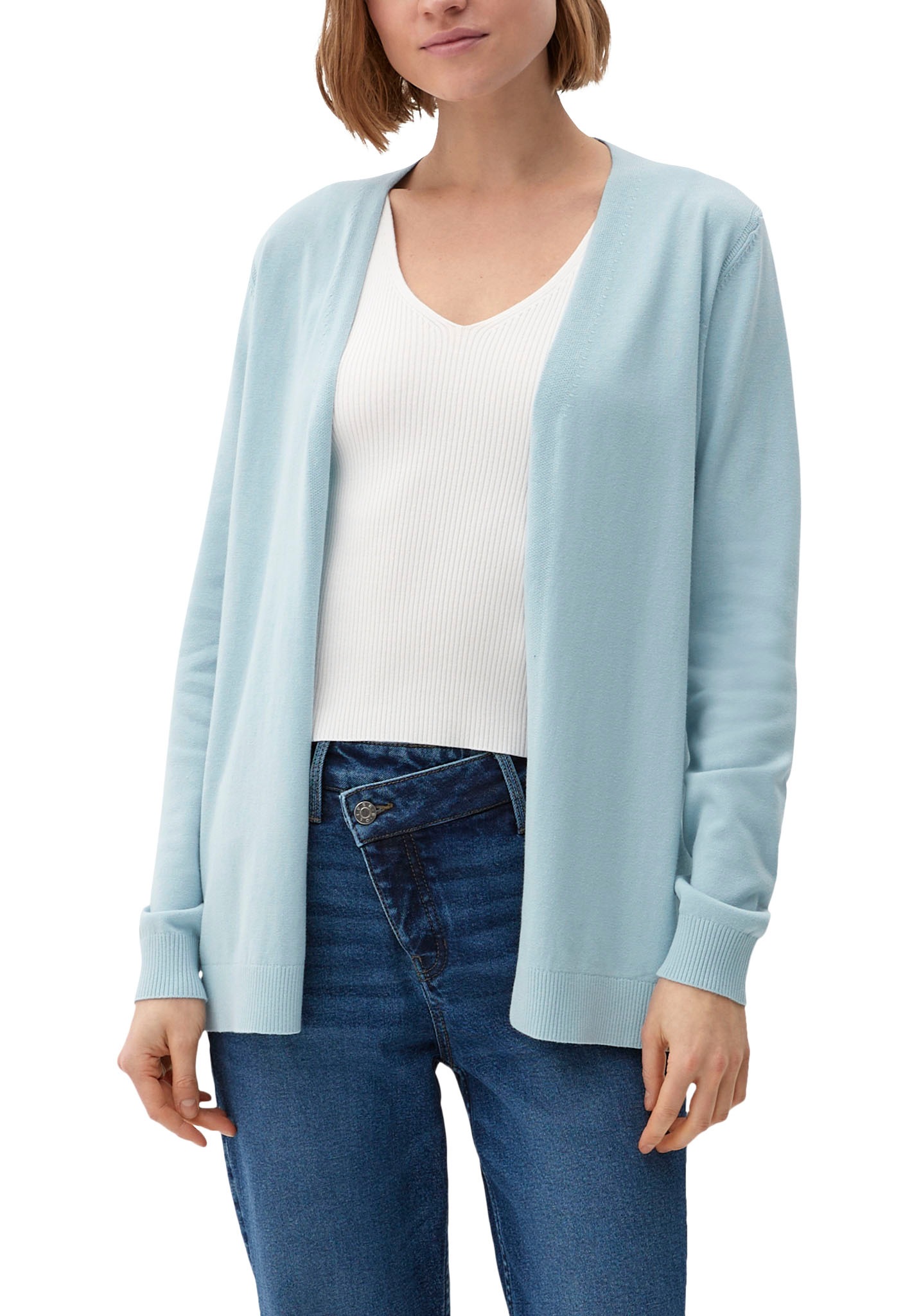 s.Oliver Strickjacke mit seitlichen Saumschlitzen