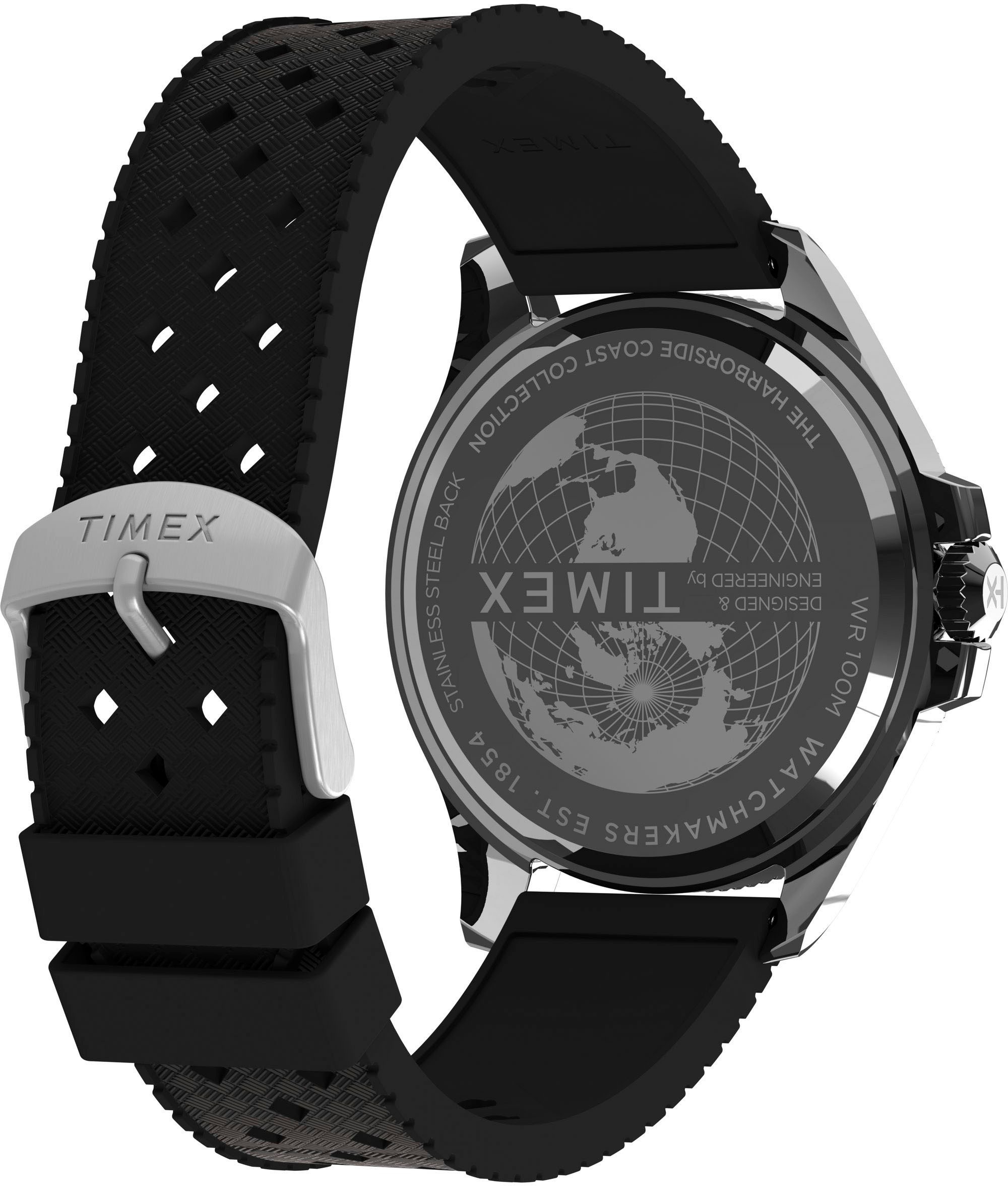 Timex Quarzuhr »HARBORSIDE COAST«, Armbanduhr, Herrenuhr,Kunststoffarmband,Datum, bis 10 bar wasserdicht