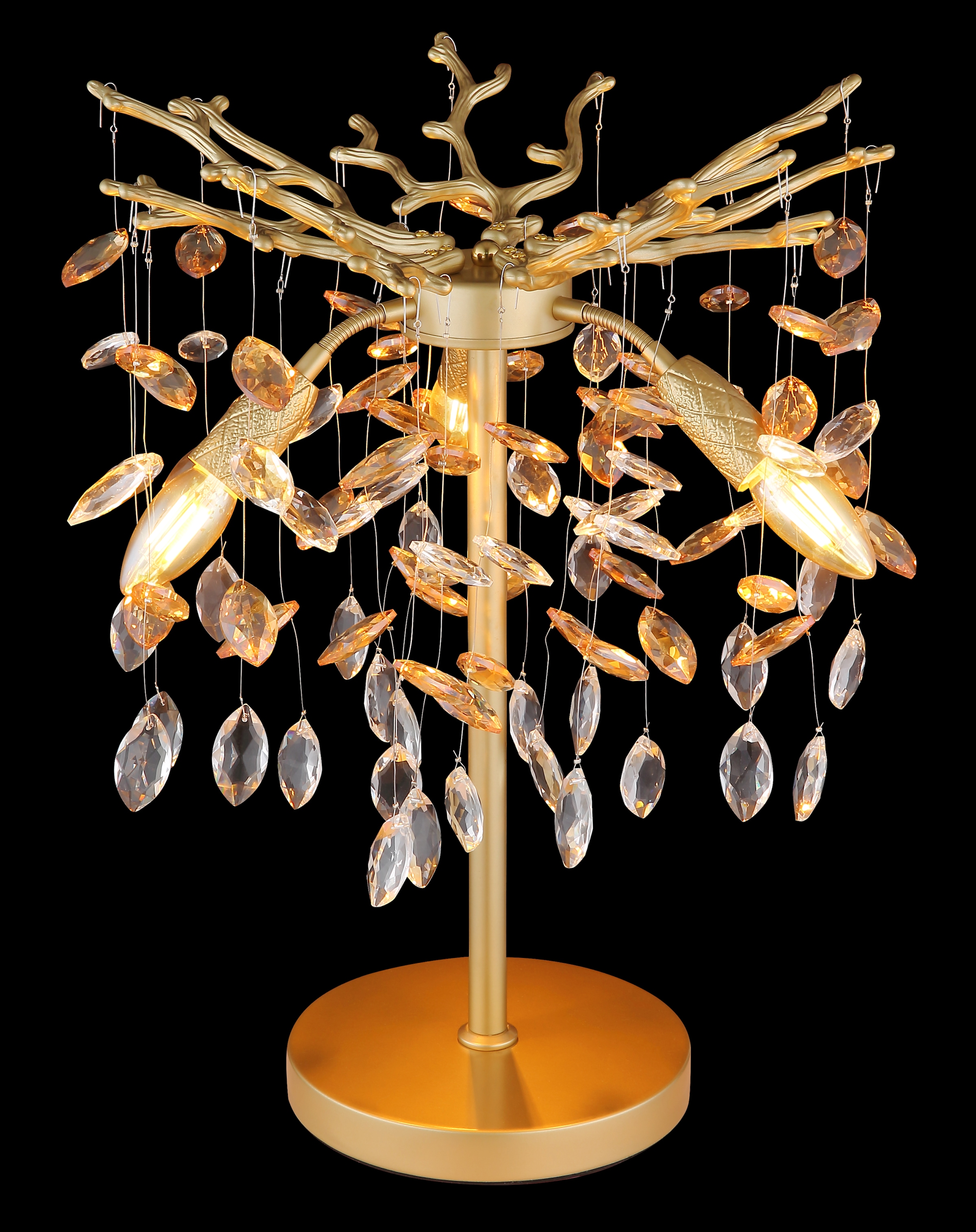 GLOBO LIGHTING Tischleuchte »QUEENA« E14 1 Stk. Tischleuchte mit Glaskristallen, klassisch