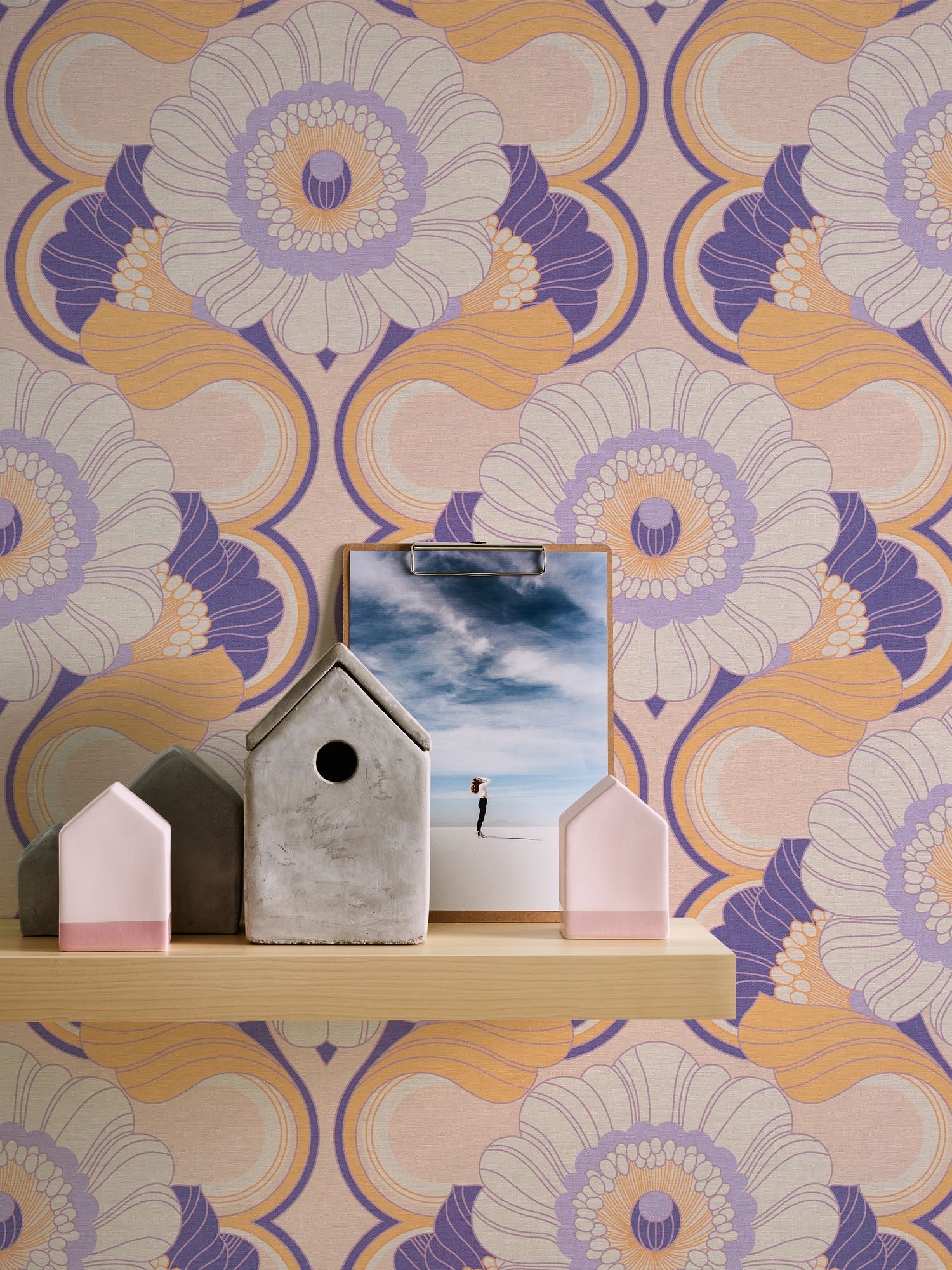 A.S. Création Vliestapete »Retro Chic Blumen-Tapete Mustertapete Vintage Blumen« matt strukturiert Vliestapete Blattmuster für Schlafzimmer Küche Wohnzimmer Blumen Flur