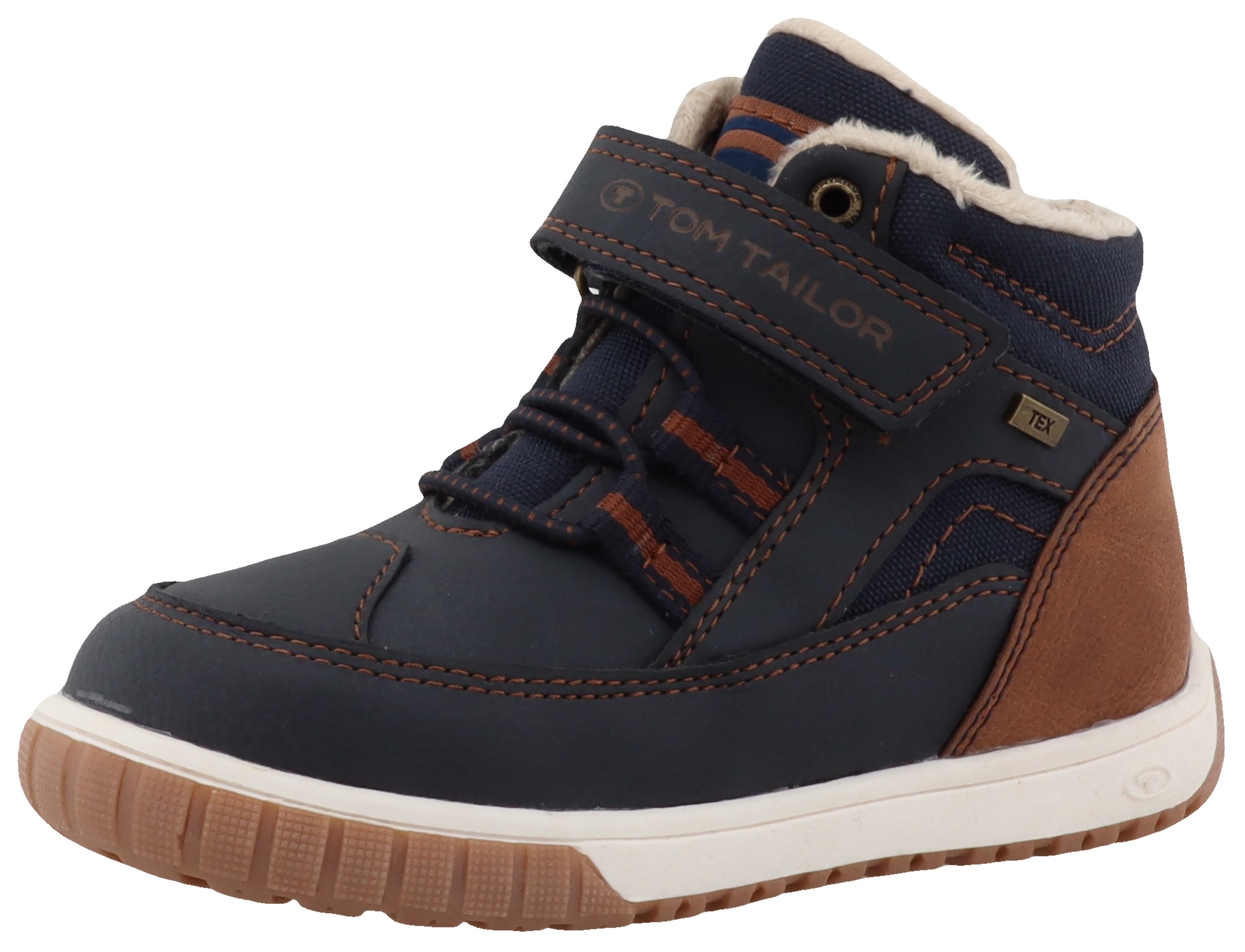 TOM TAILOR Winterboots, Klettschuh, High-Top-Sneaker, Outdoorschuh mit Kontrastnähten