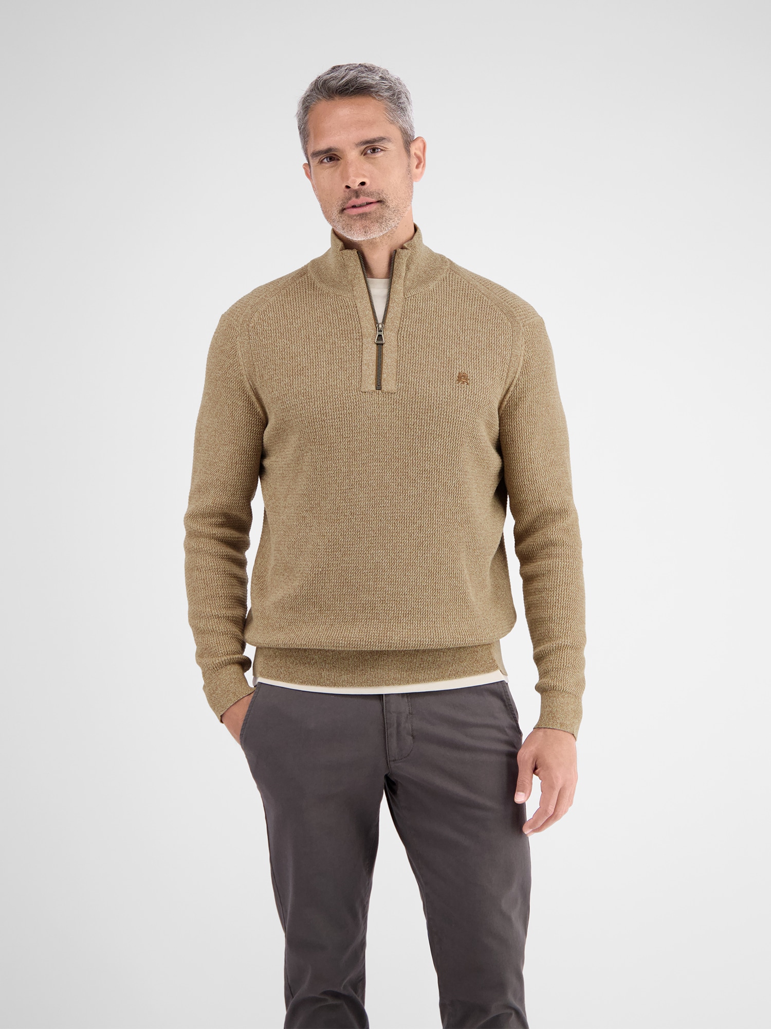 LERROS Troyer "LERROS Herren Stricktroyer in Melange-Optik" günstig online kaufen