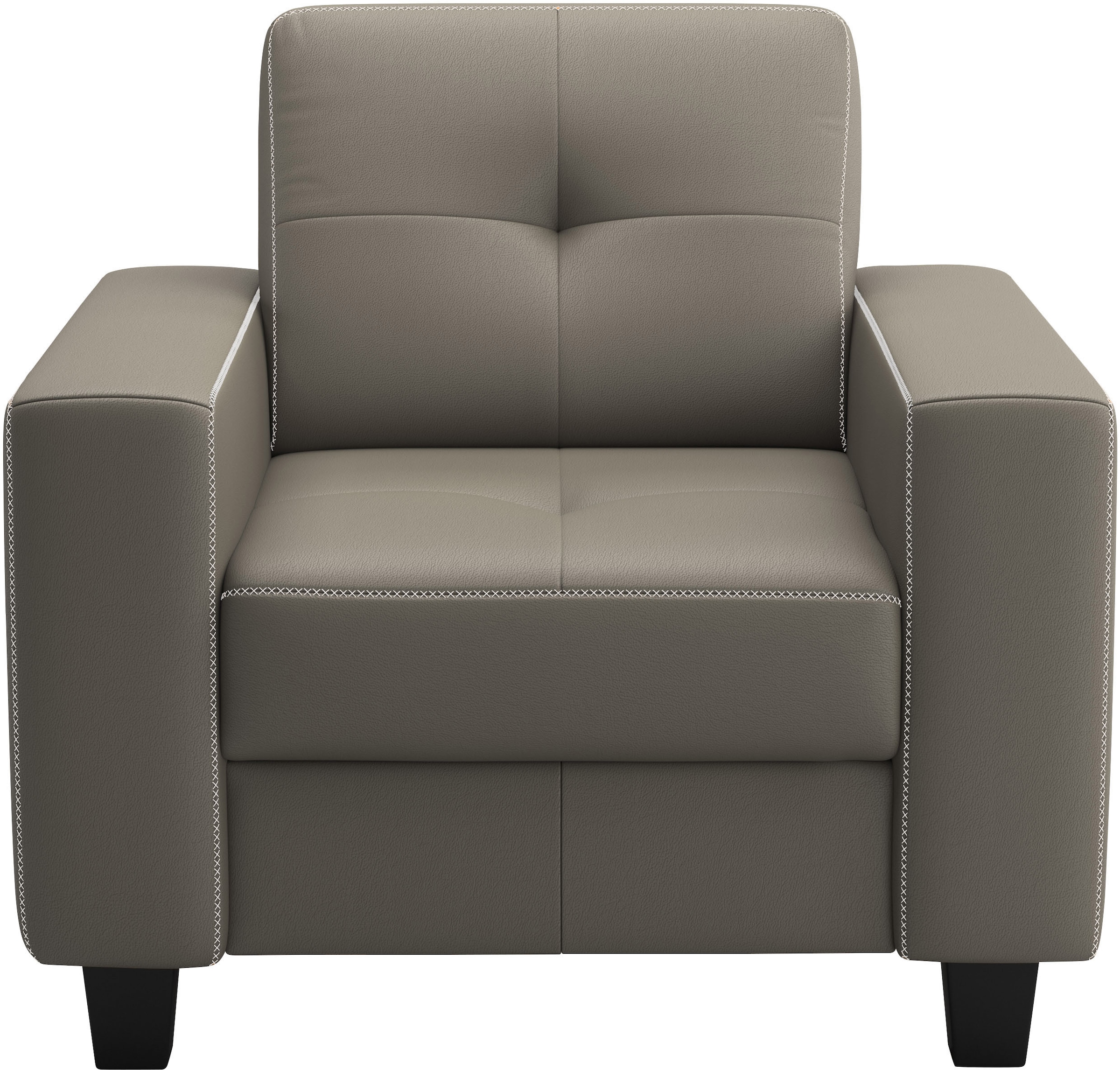 Home affaire Sessel "Varese" Kreuznaht in beige günstig online kaufen