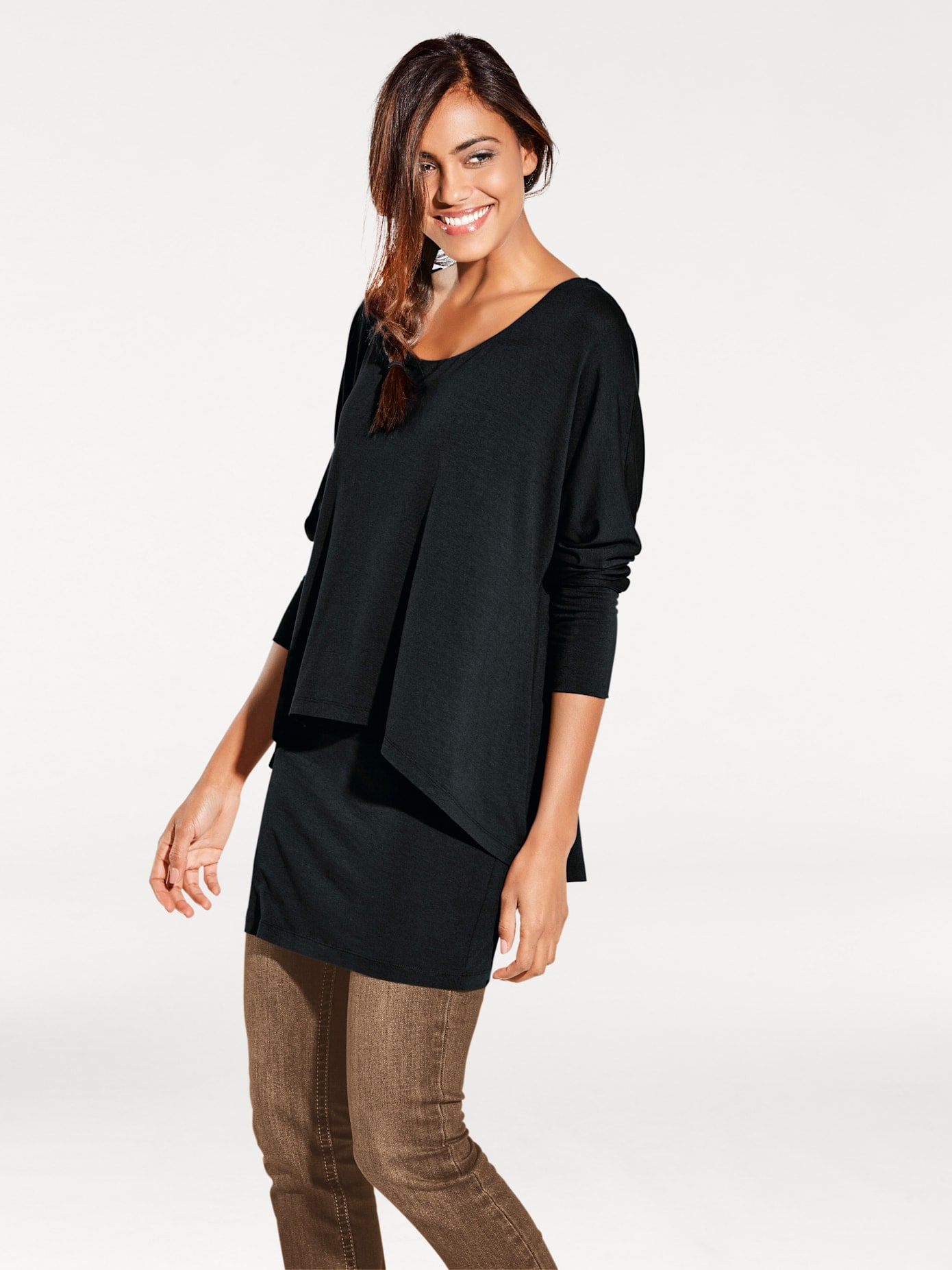 heine Rundhalsshirt »Rundhals-Shirt«, (1 tlg.)